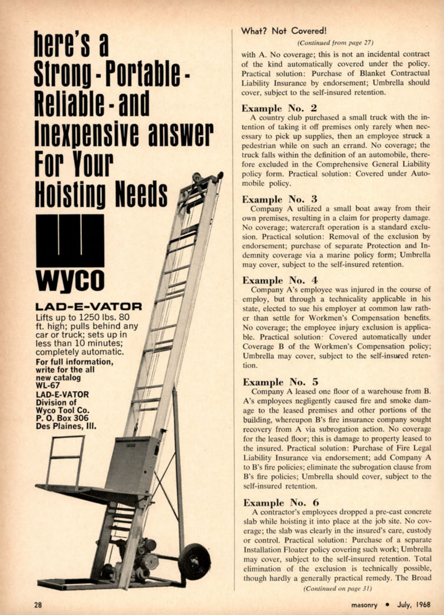 Masonry Magazine July 1968 Page. 28