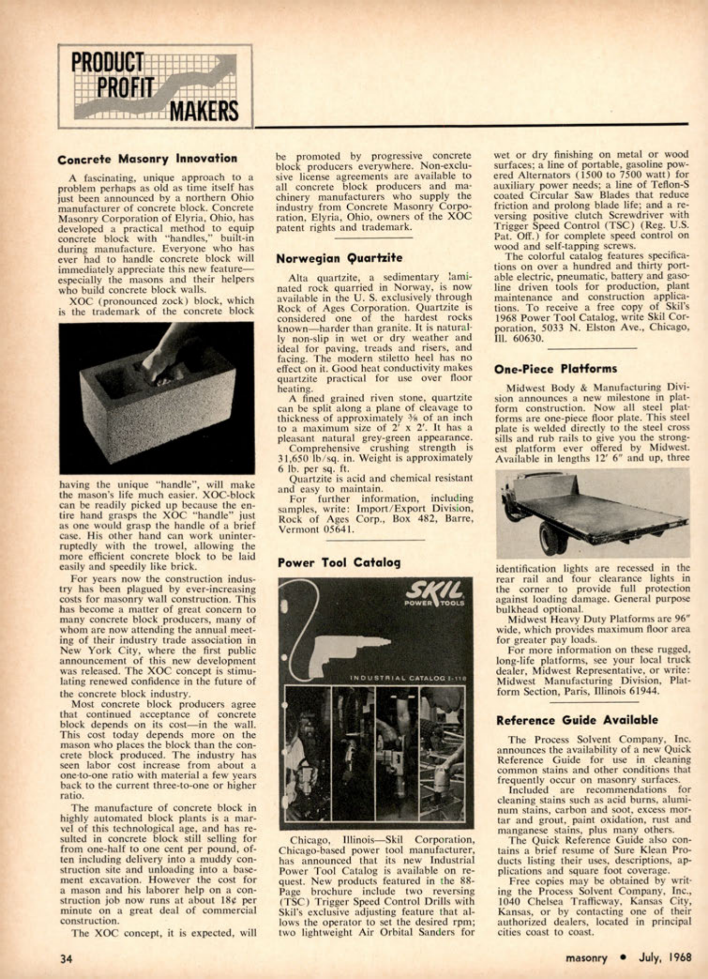 Masonry Magazine July 1968 Page. 34