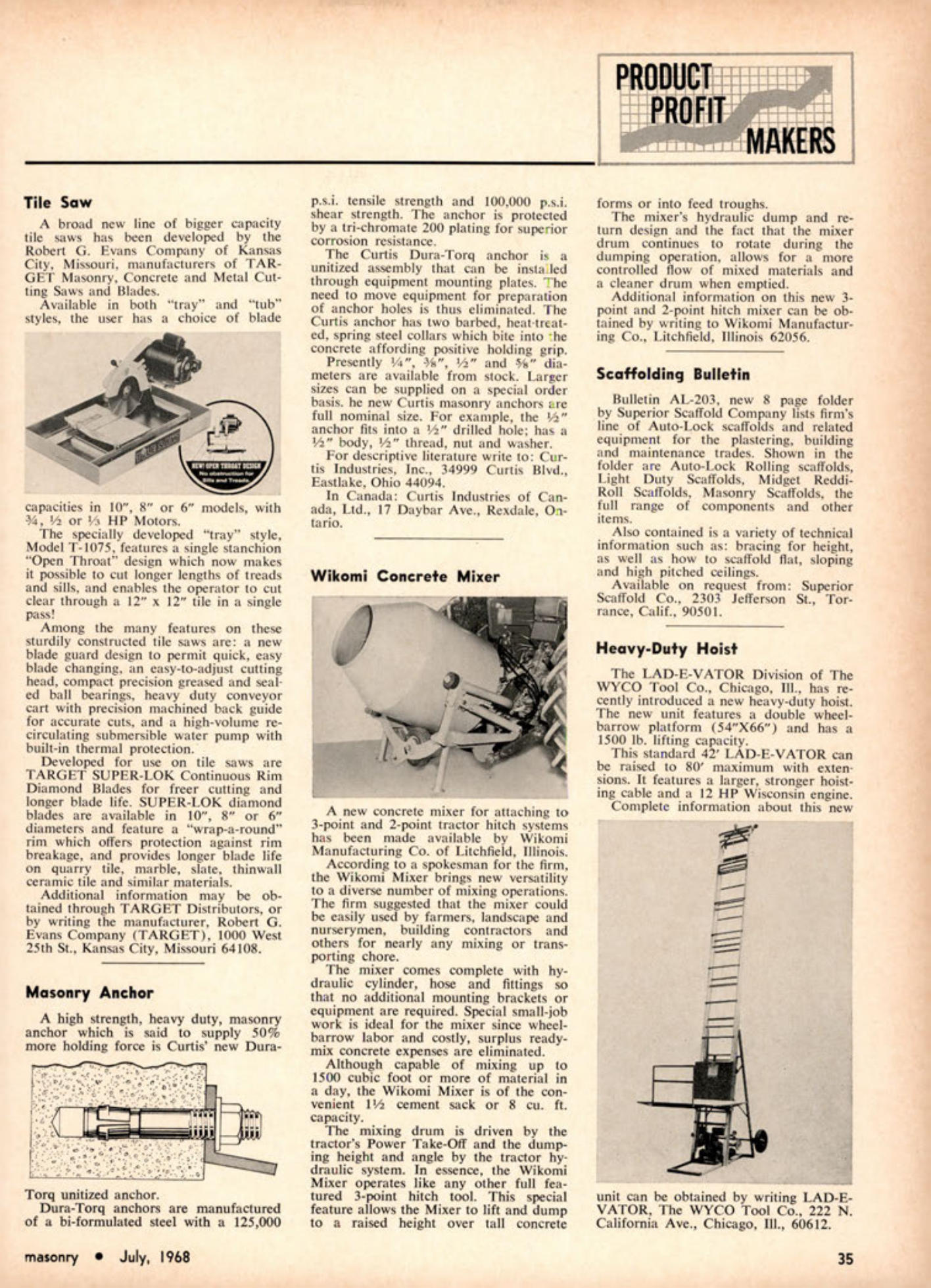 Masonry Magazine July 1968 Page. 35