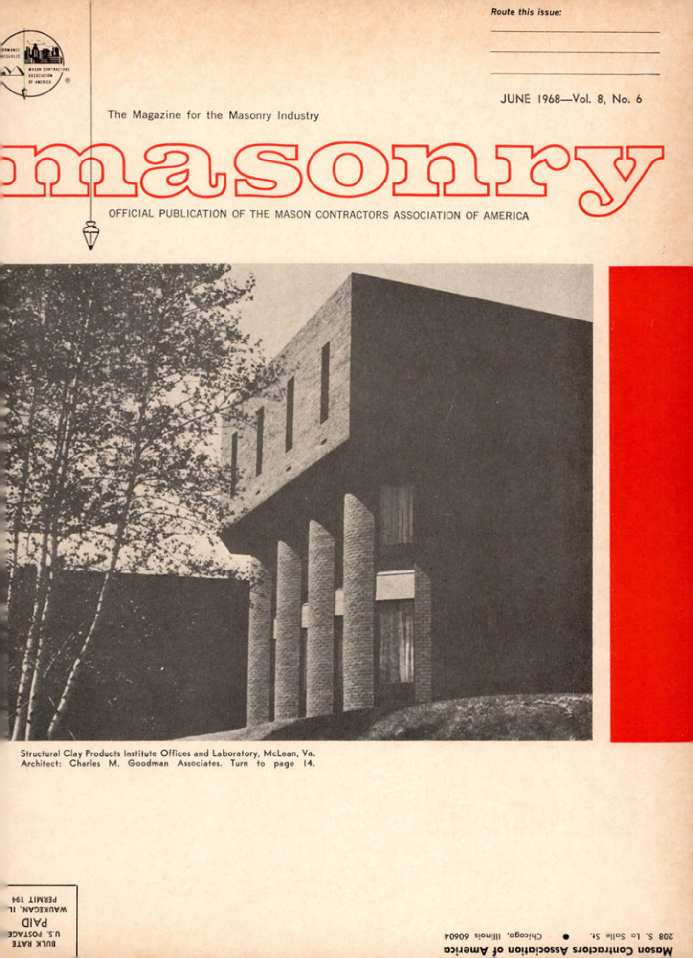 Masonry Magazine June 1968 Page. 1