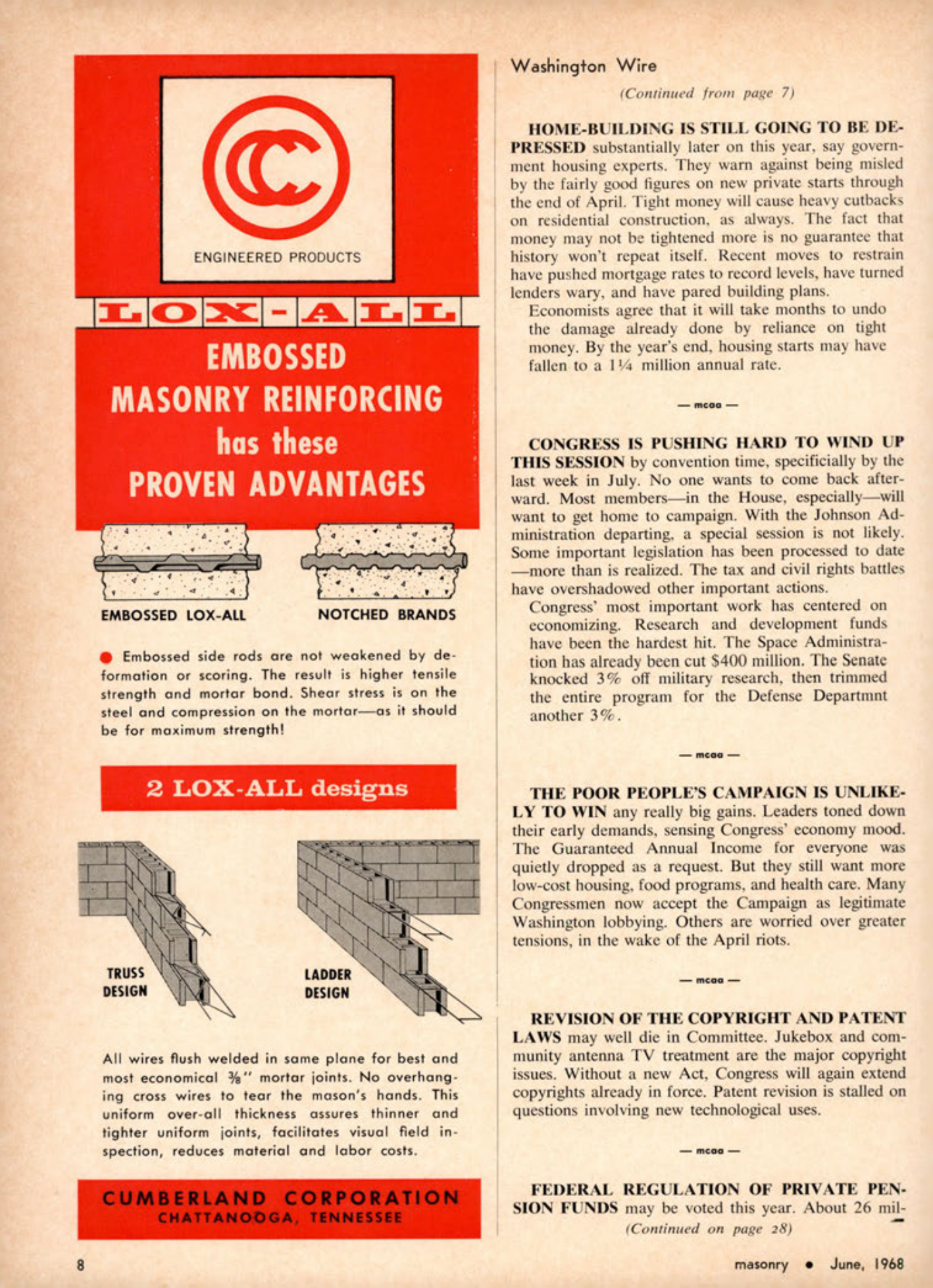 Masonry Magazine June 1968 Page. 8