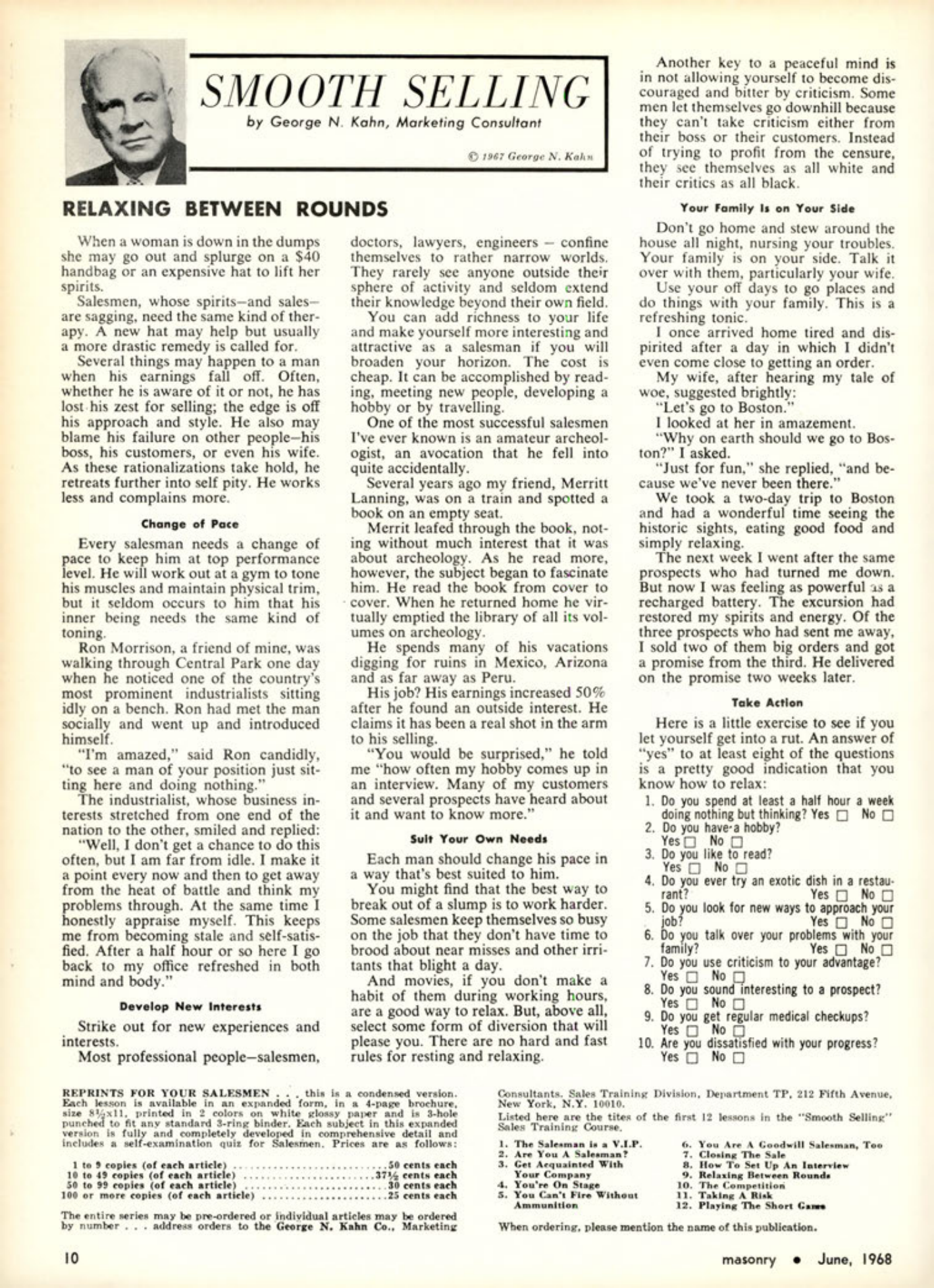 Masonry Magazine June 1968 Page. 10