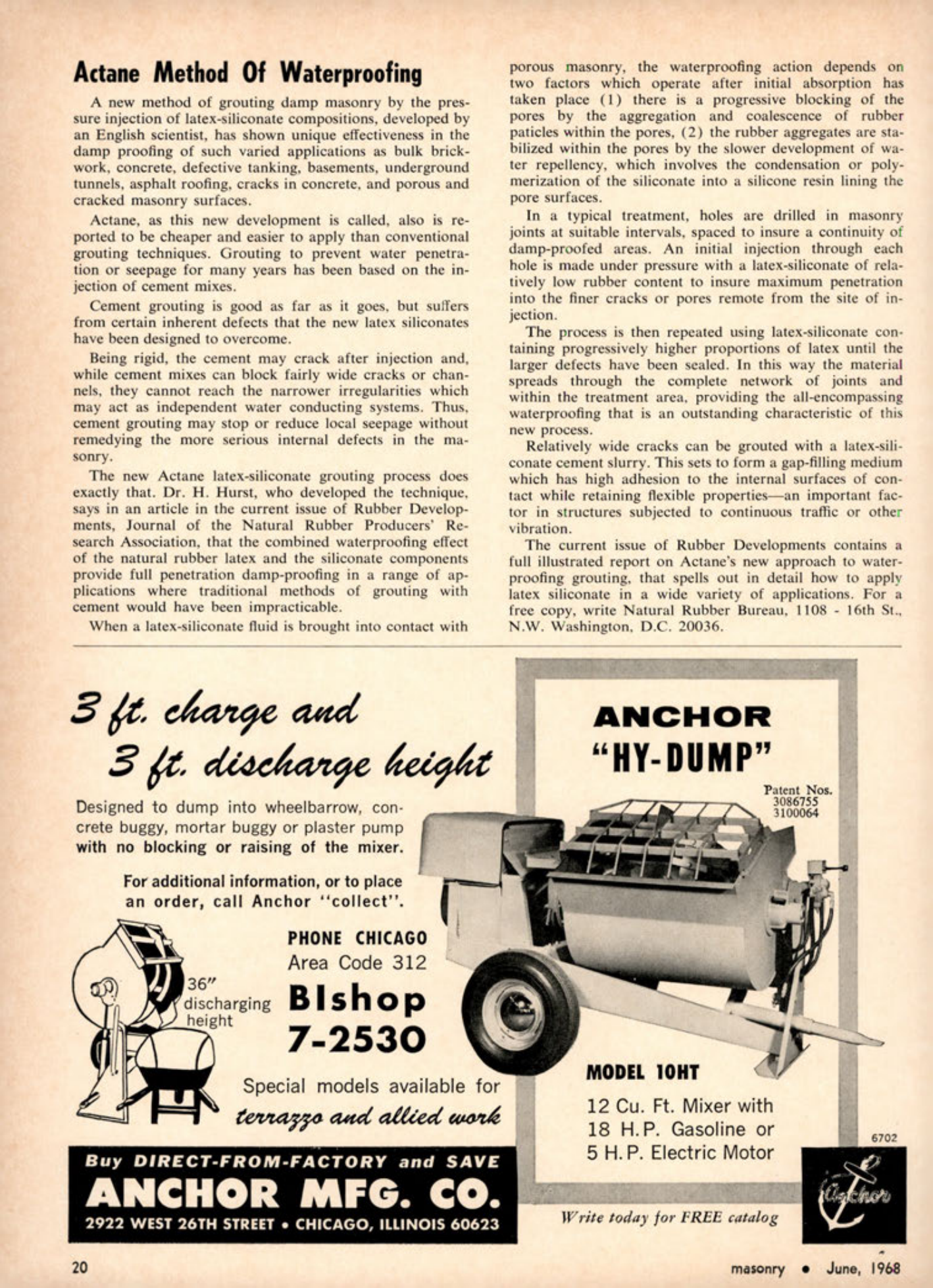 Masonry Magazine June 1968 Page. 20