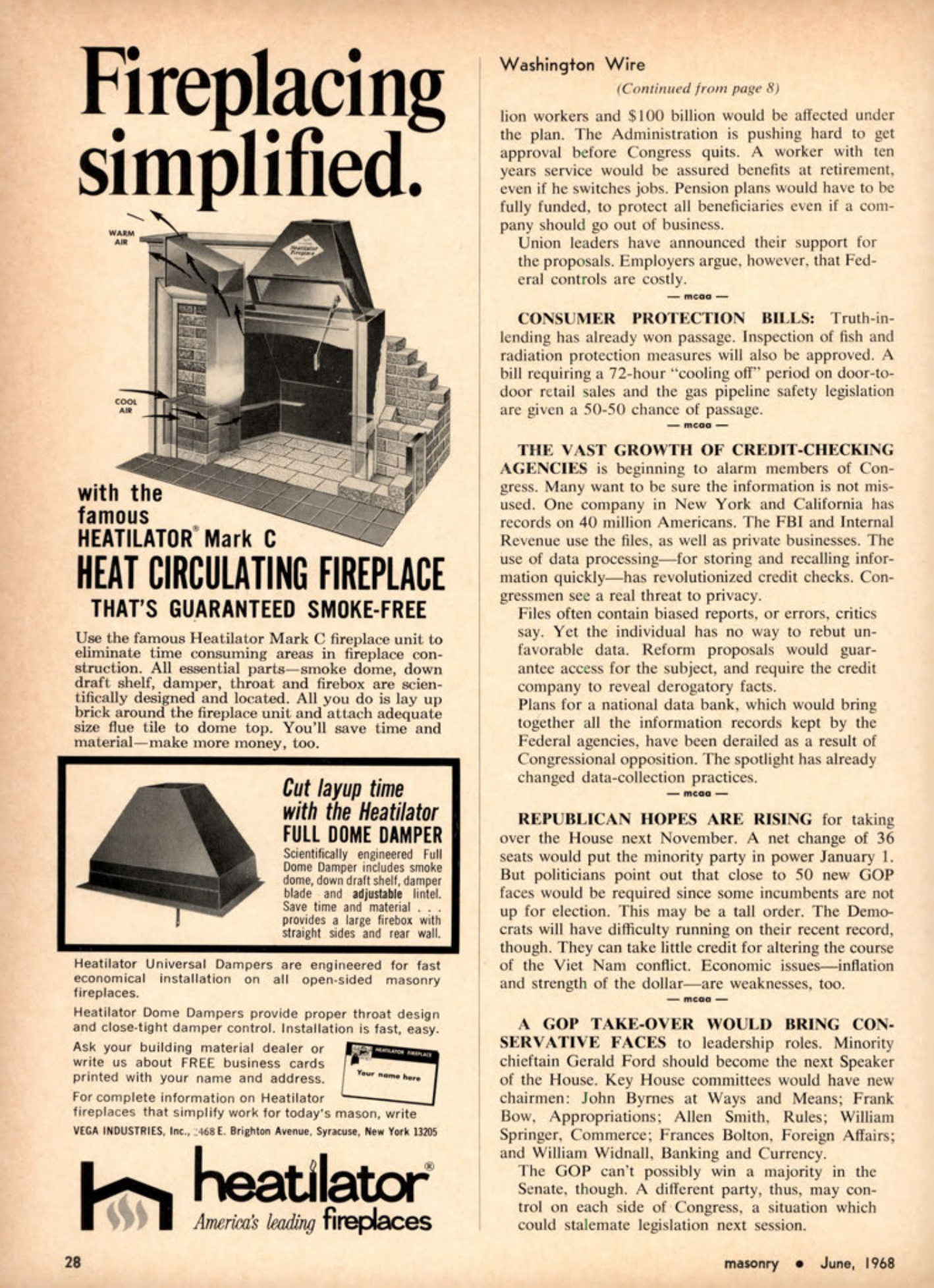 Masonry Magazine June 1968 Page. 28