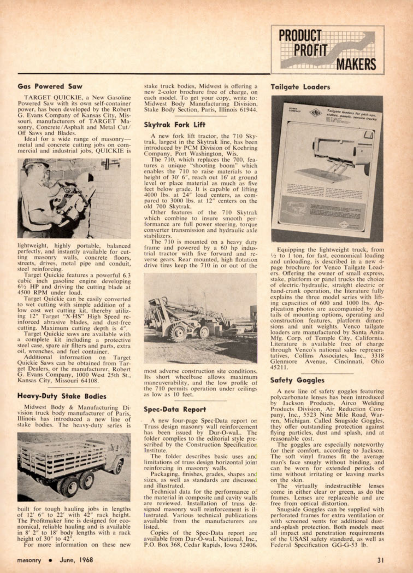 Masonry Magazine June 1968 Page. 31