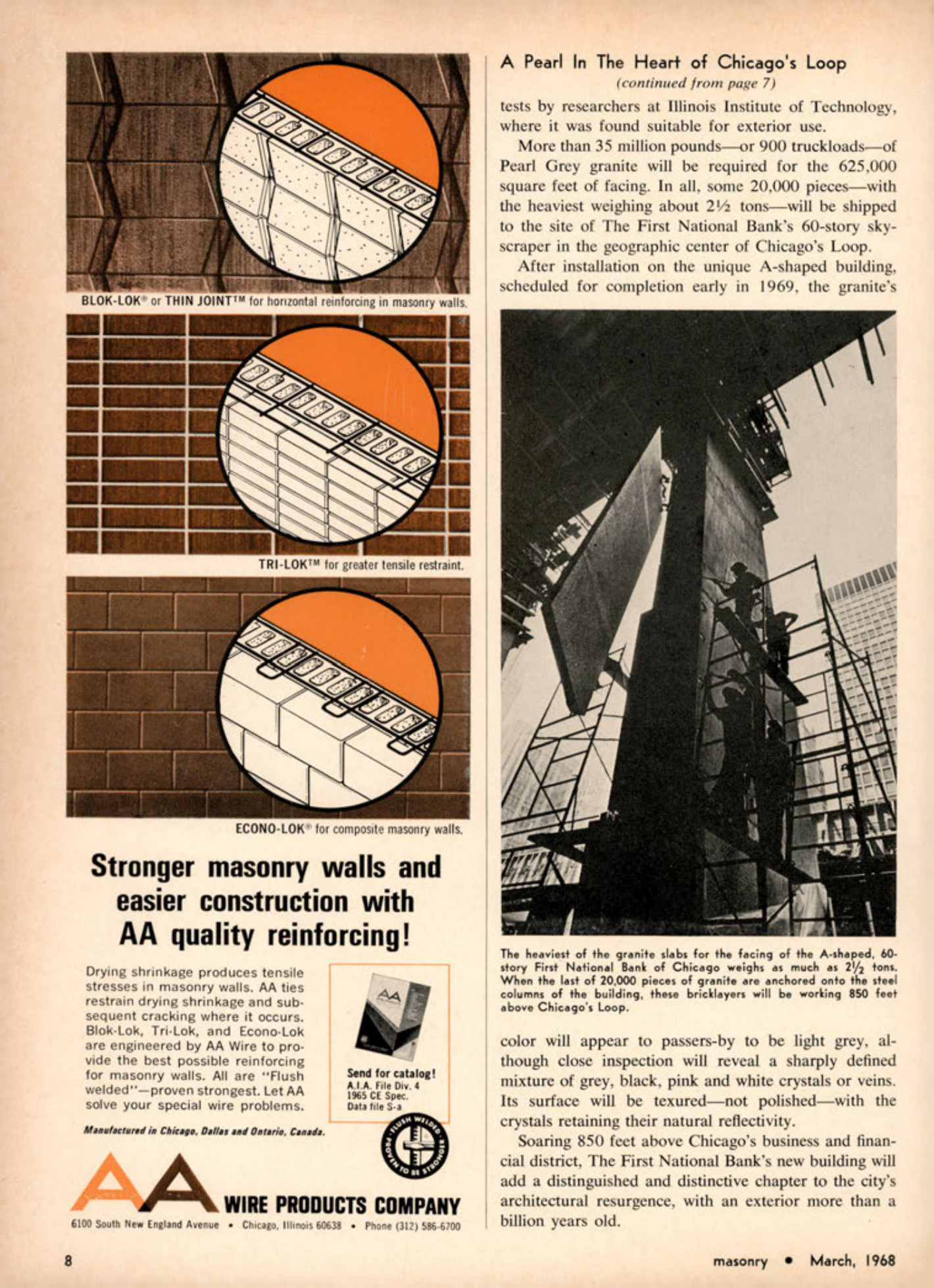 Masonry Magazine March 1968 Page. 8