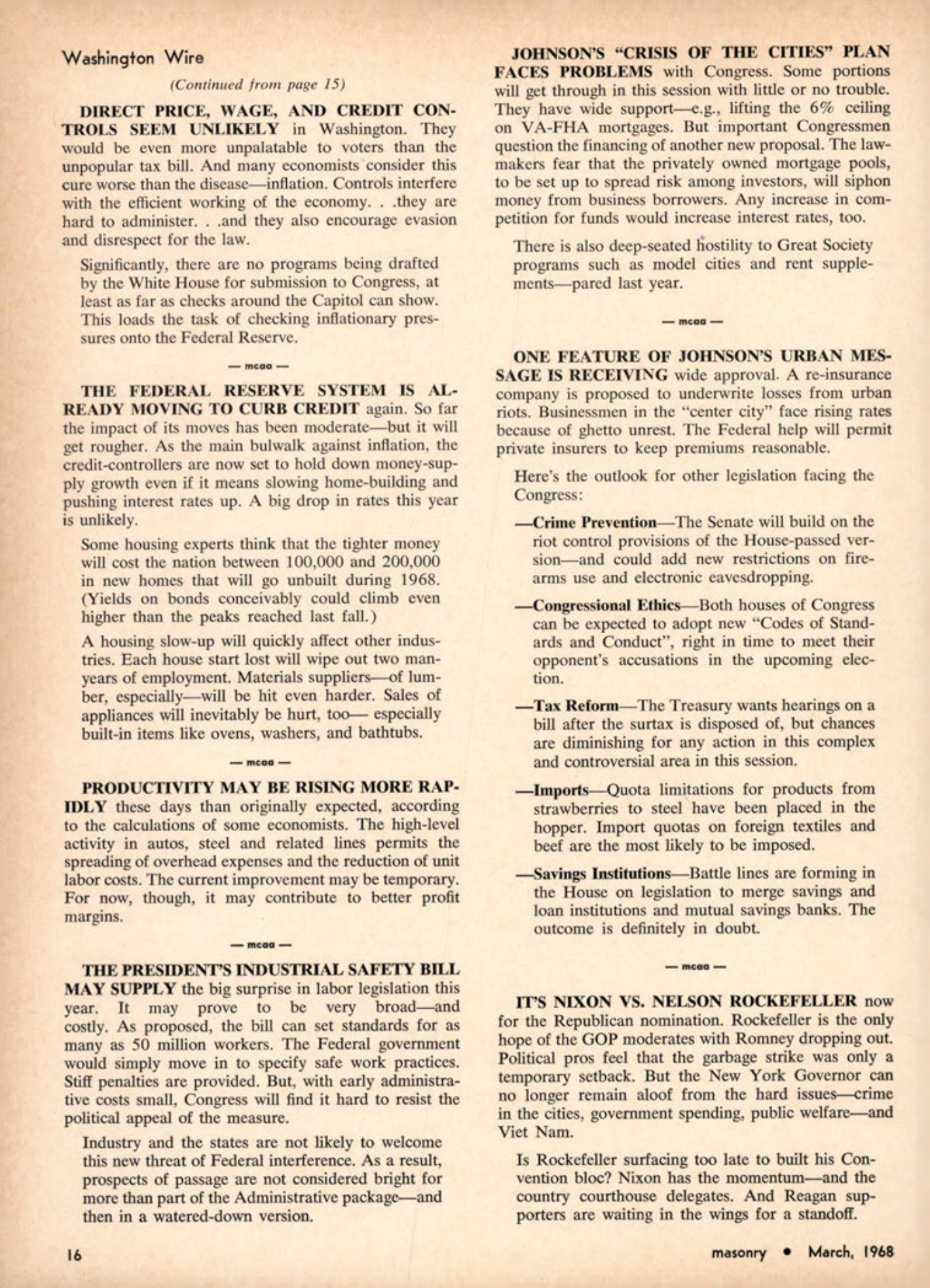 Masonry Magazine March 1968 Page. 16