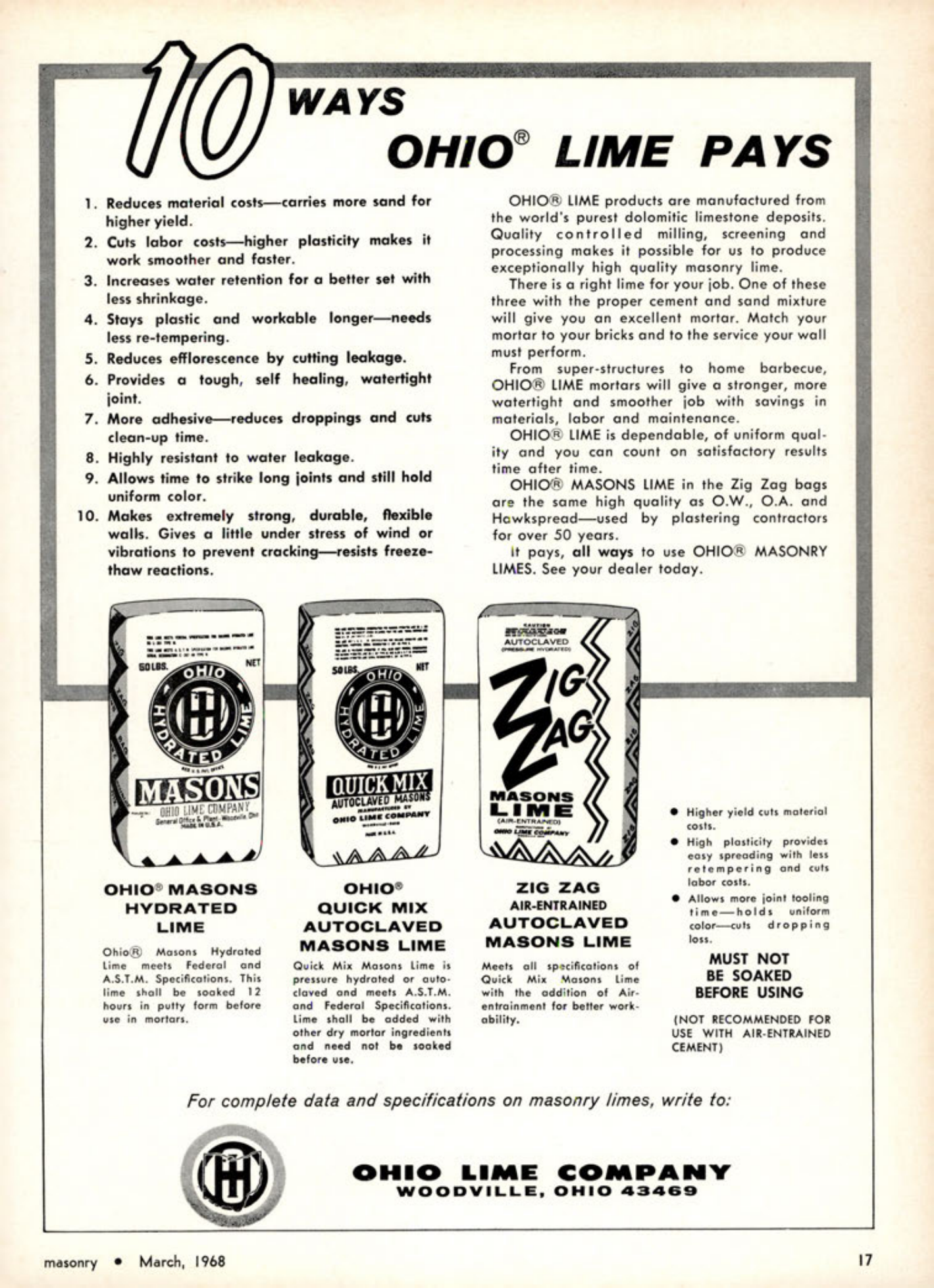 Masonry Magazine March 1968 Page. 17