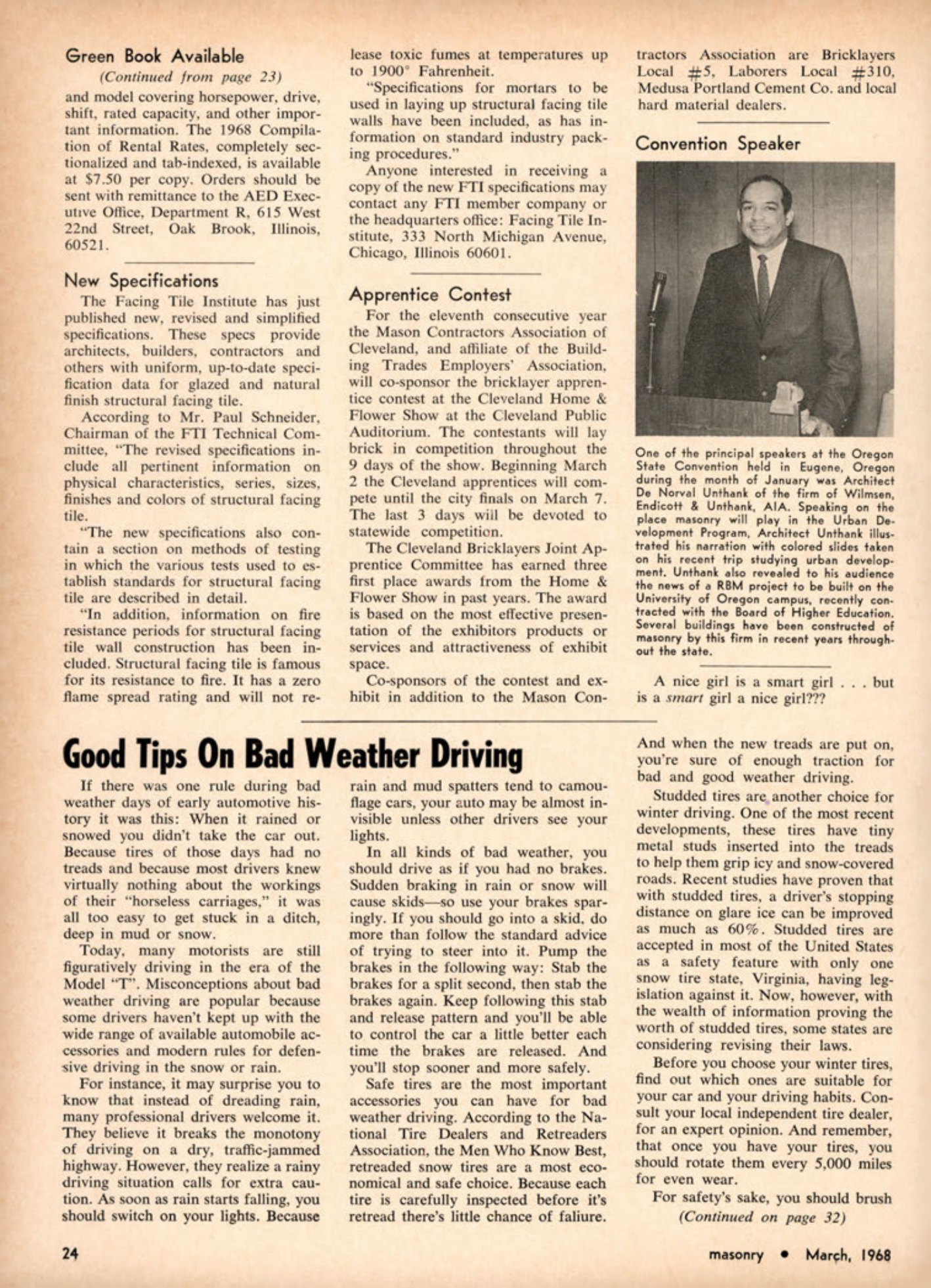 Masonry Magazine March 1968 Page. 24