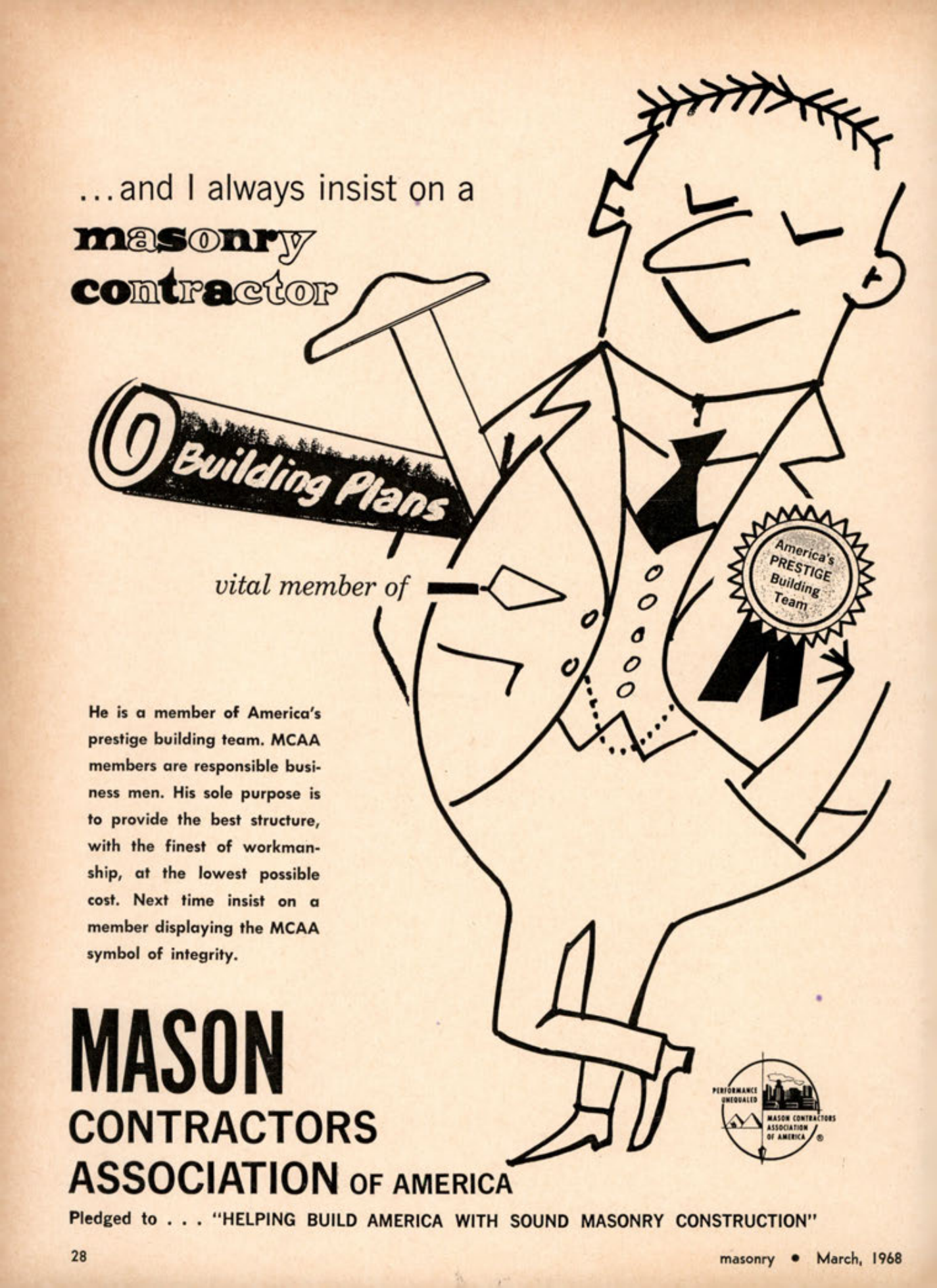 Masonry Magazine March 1968 Page. 28