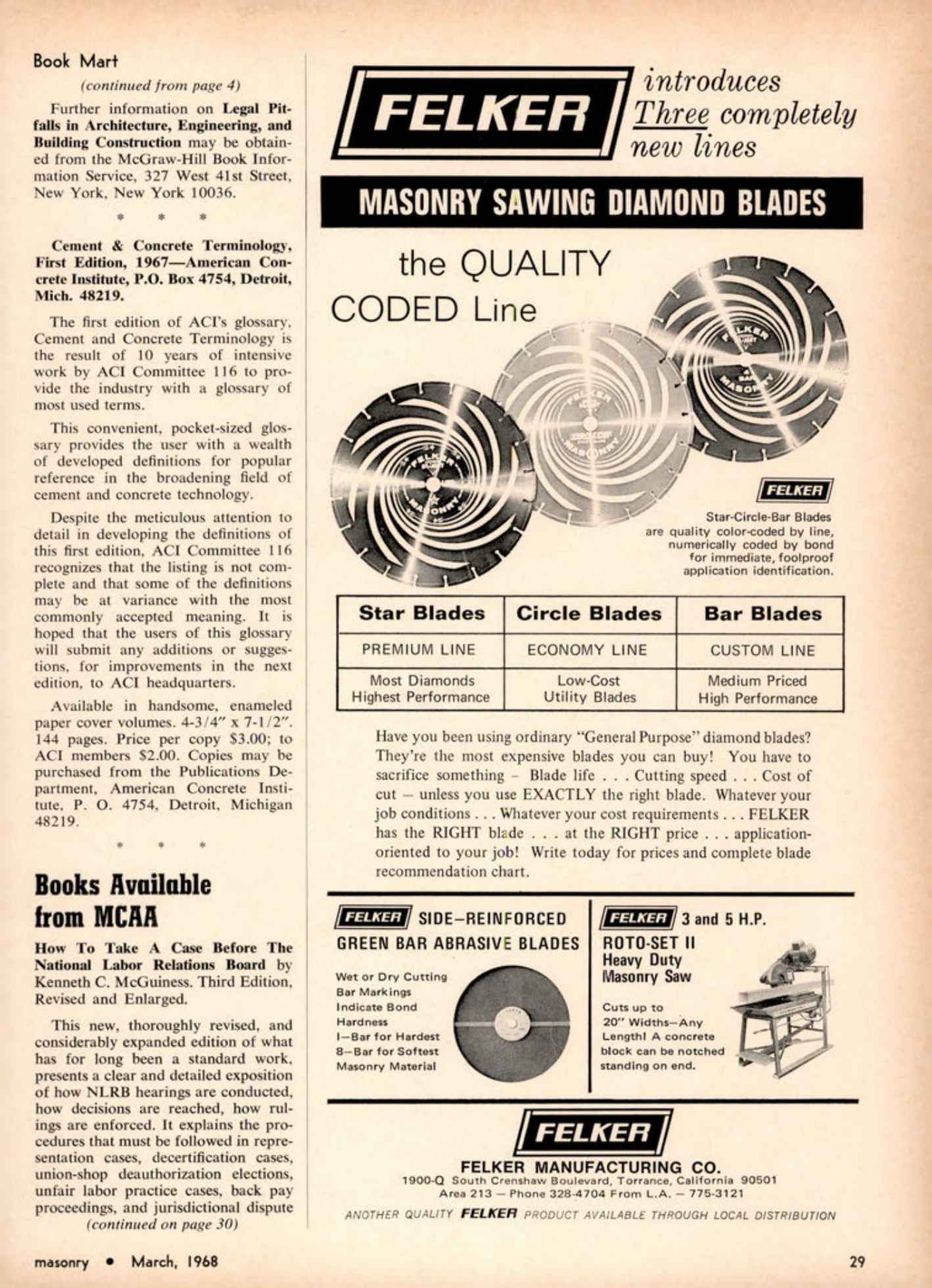 Masonry Magazine March 1968 Page. 29