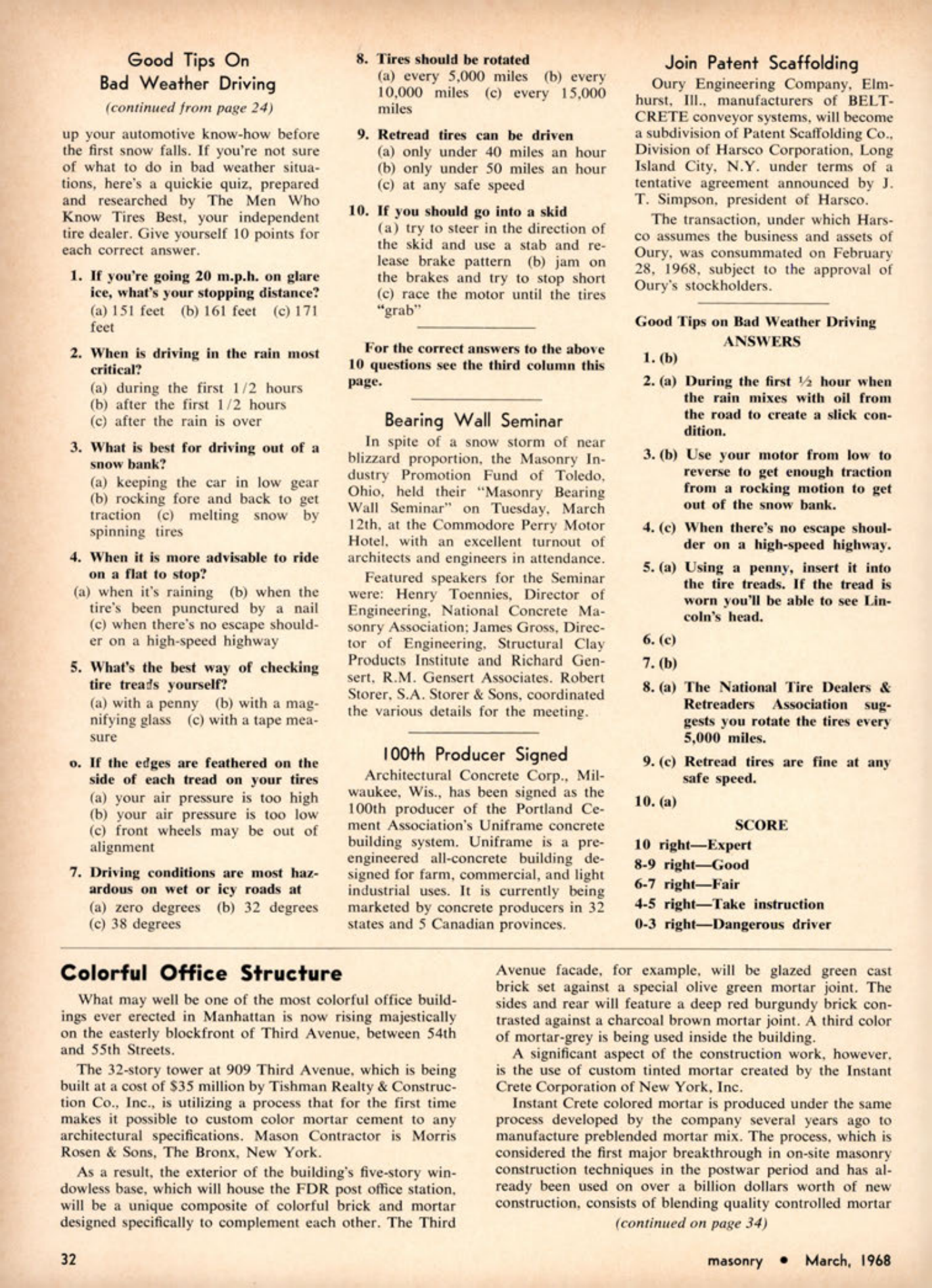 Masonry Magazine March 1968 Page. 32