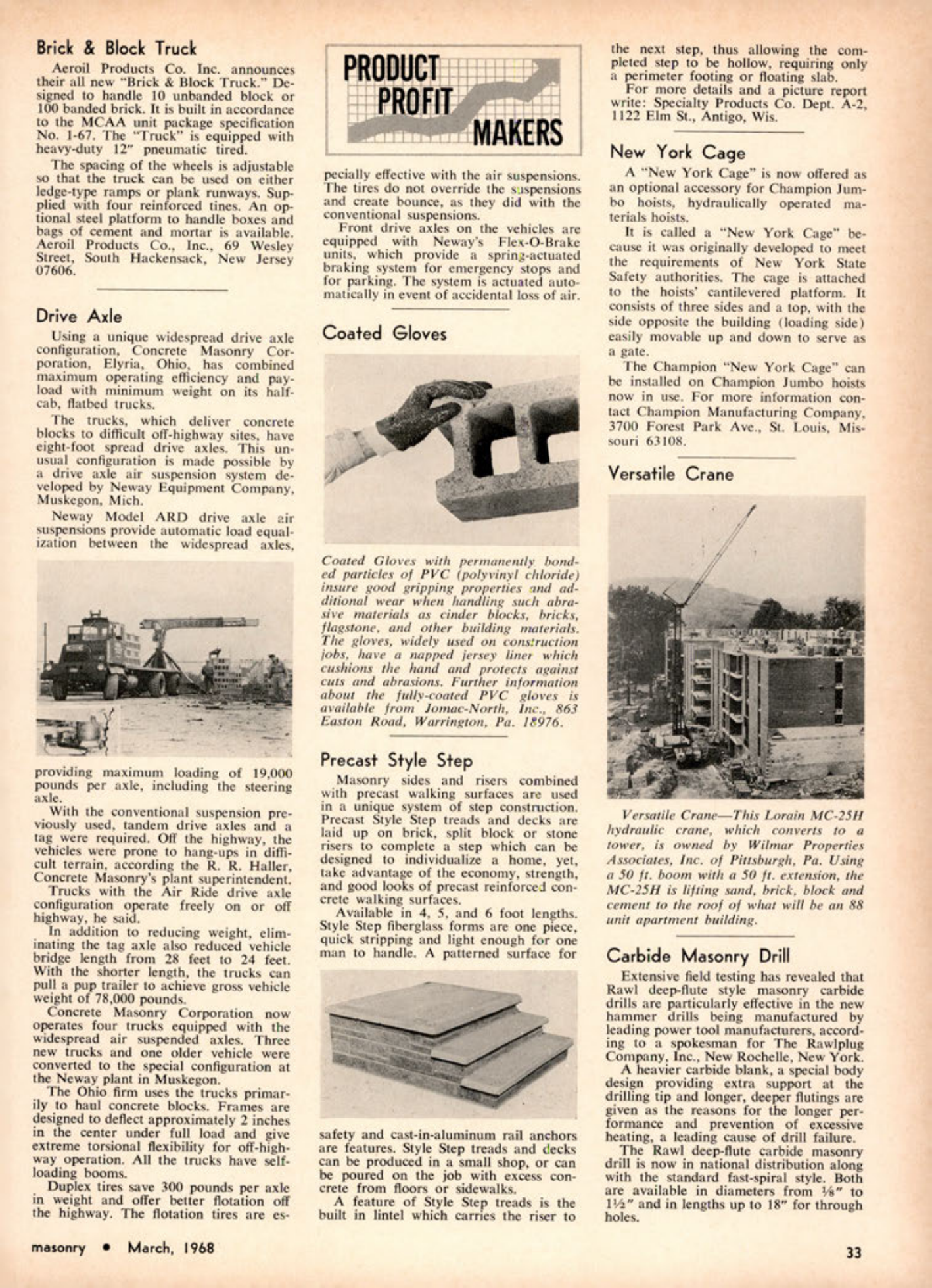 Masonry Magazine March 1968 Page. 33