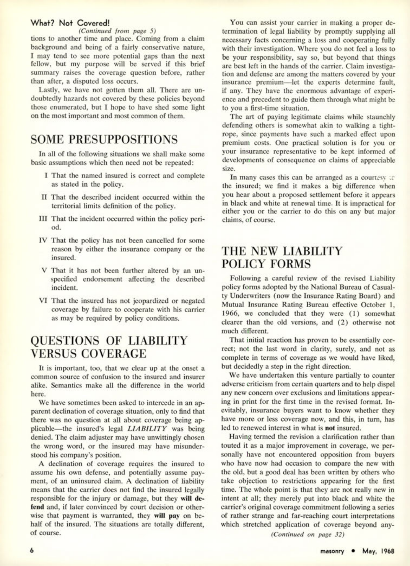 Masonry Magazine May 1968 Page. 6