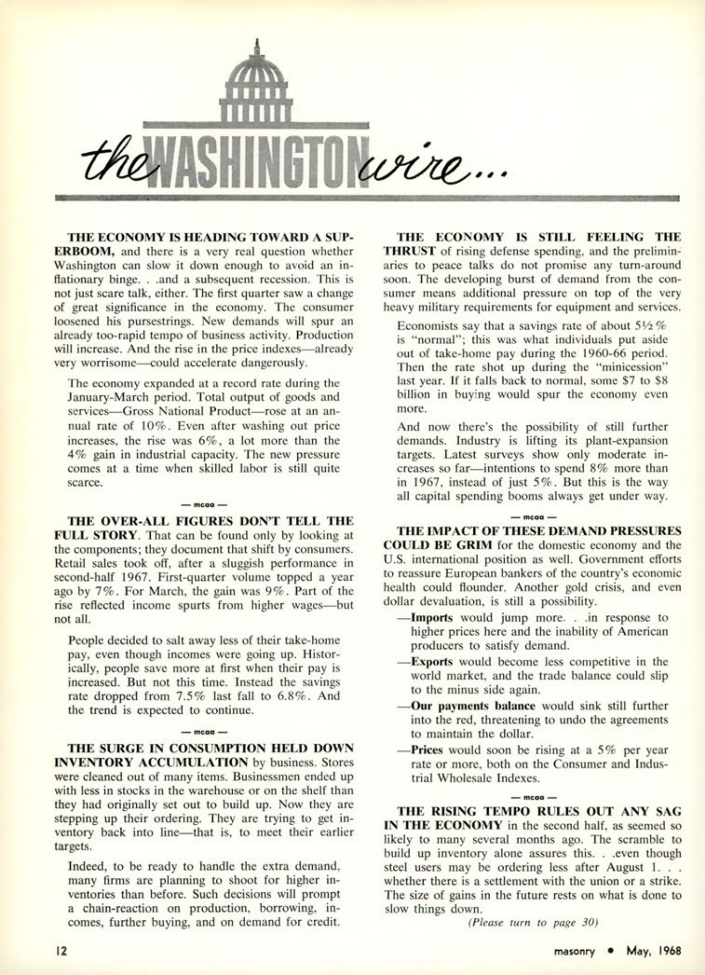 Masonry Magazine May 1968 Page. 12