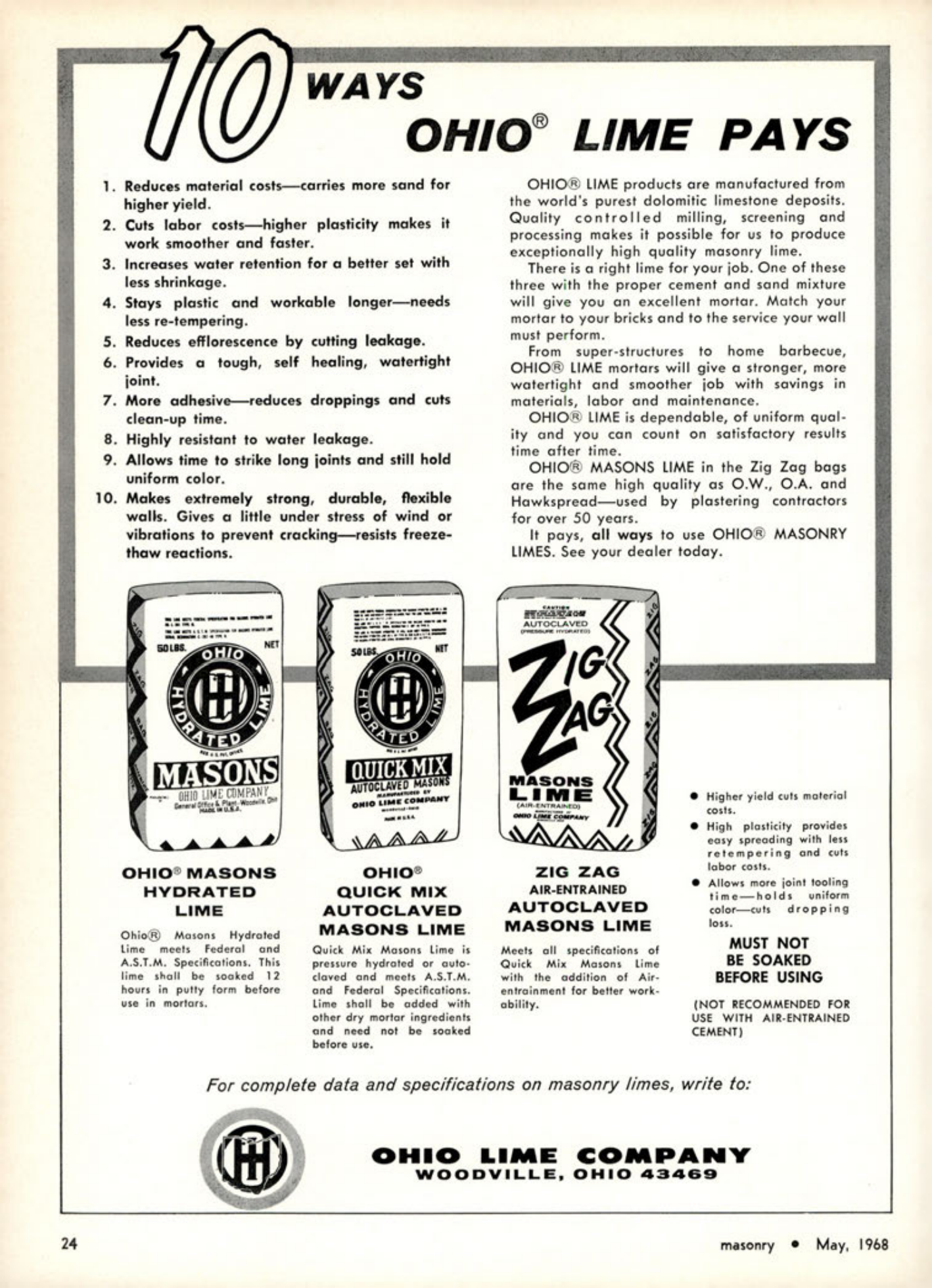 Masonry Magazine May 1968 Page. 24
