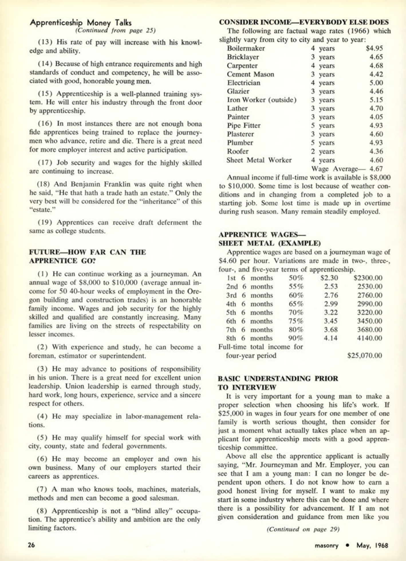 Masonry Magazine May 1968 Page. 26