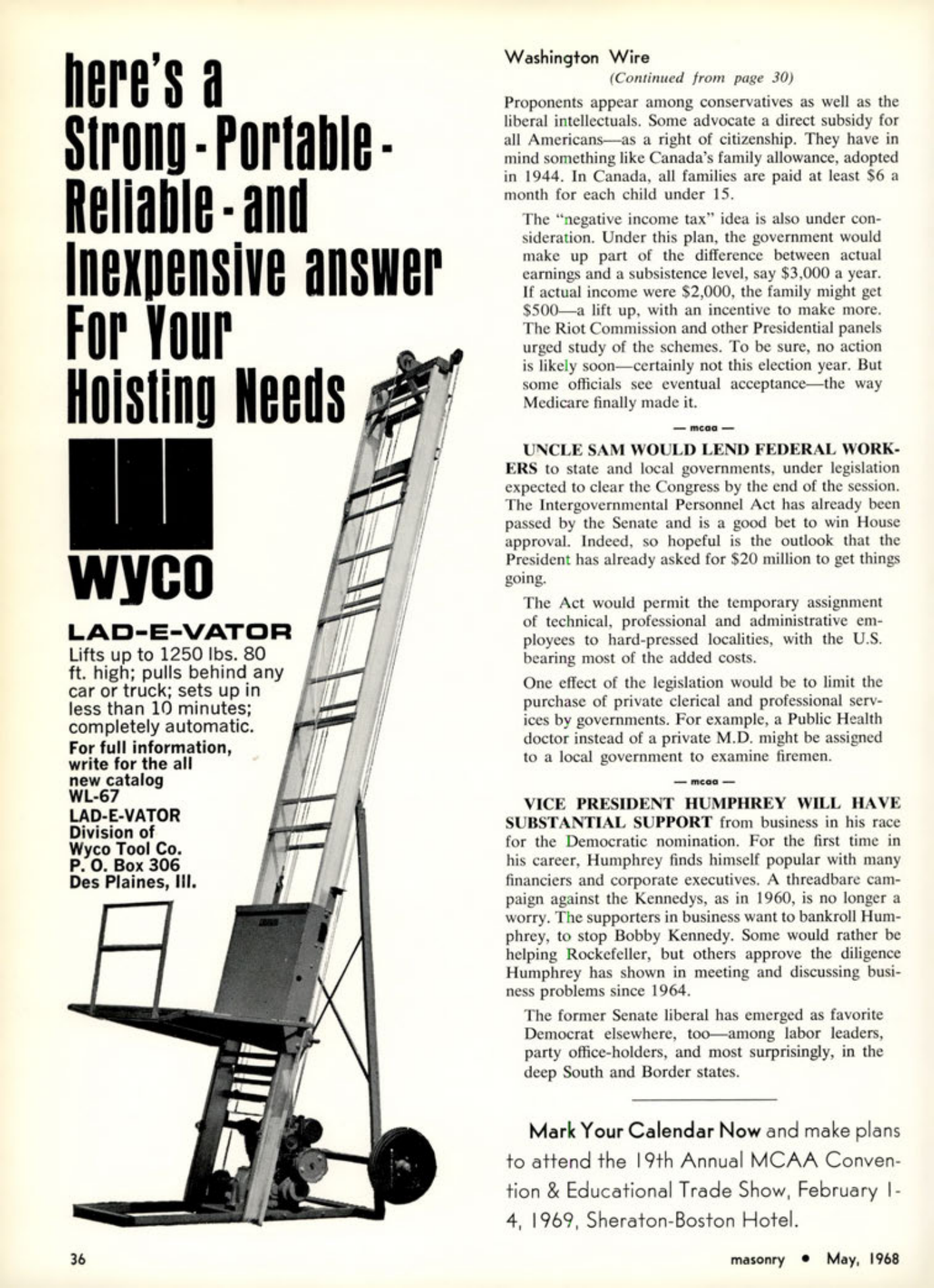 Masonry Magazine May 1968 Page. 36
