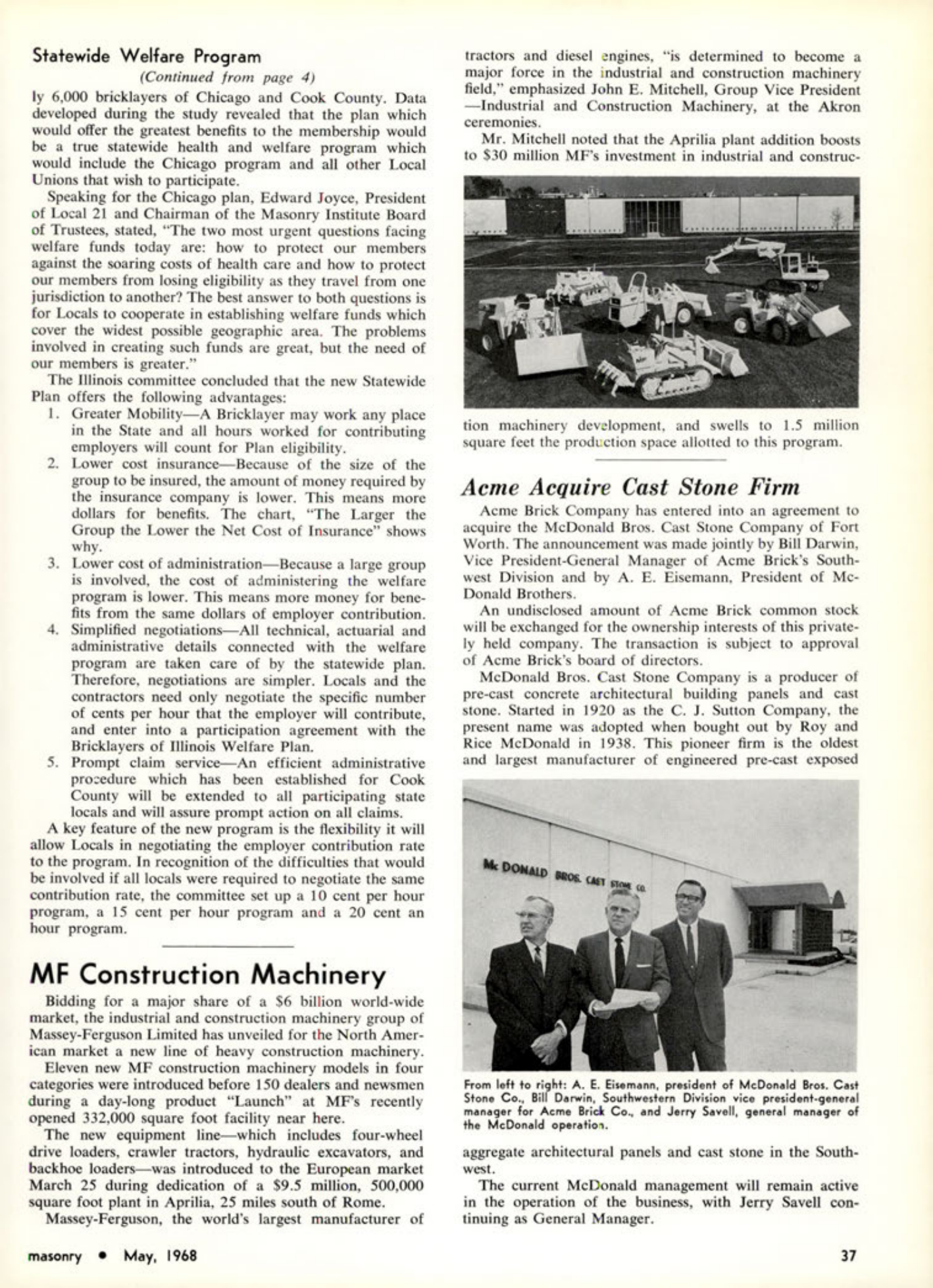 Masonry Magazine May 1968 Page. 37