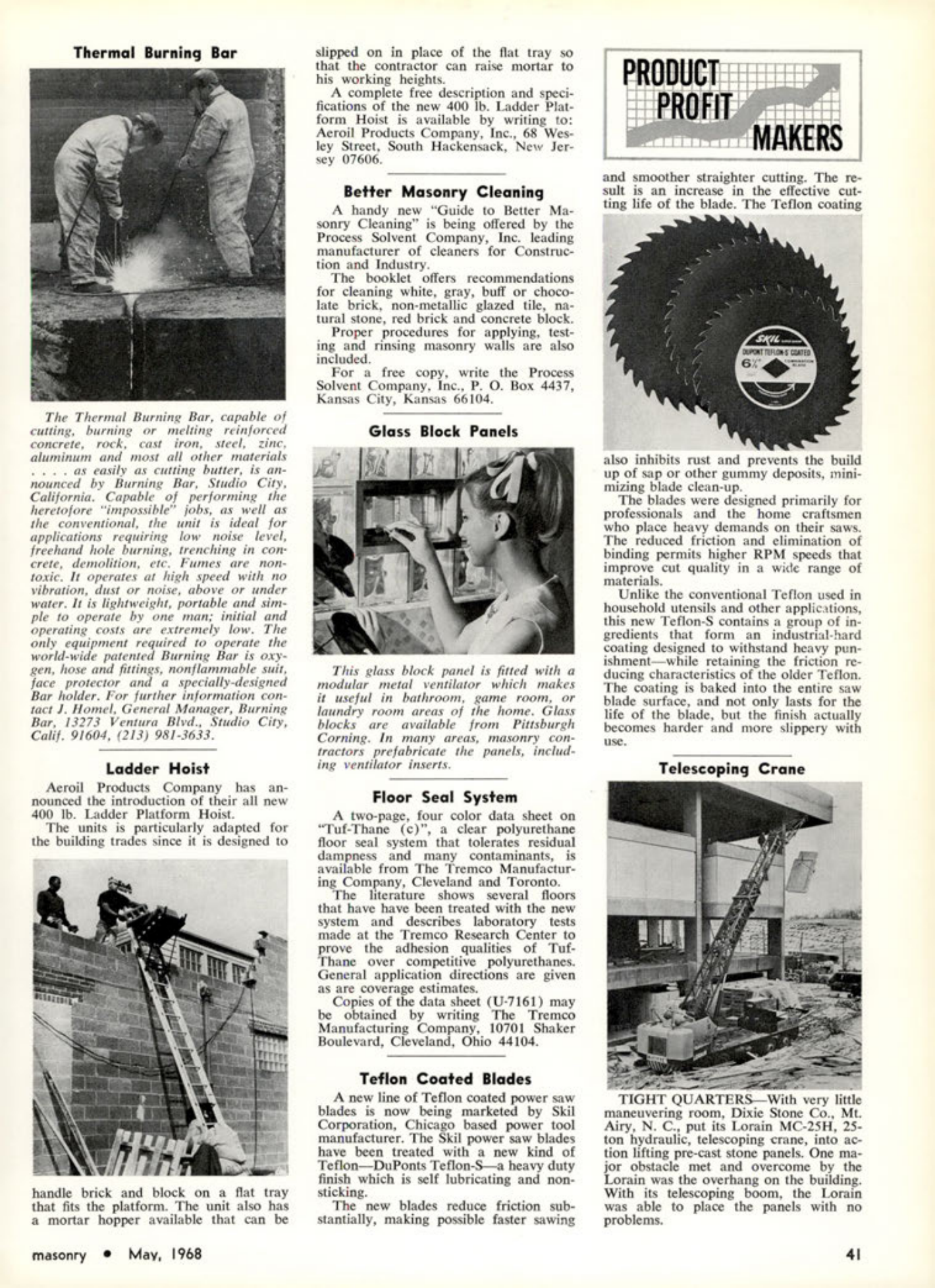 Masonry Magazine May 1968 Page. 41