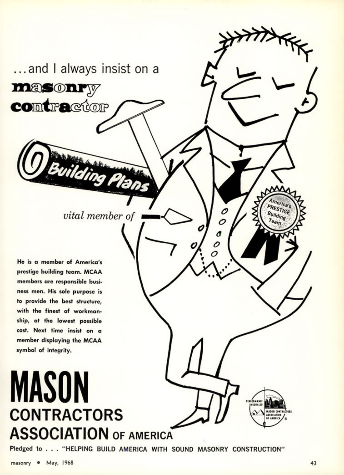 Masonry Magazine May 1968 Page. 43
