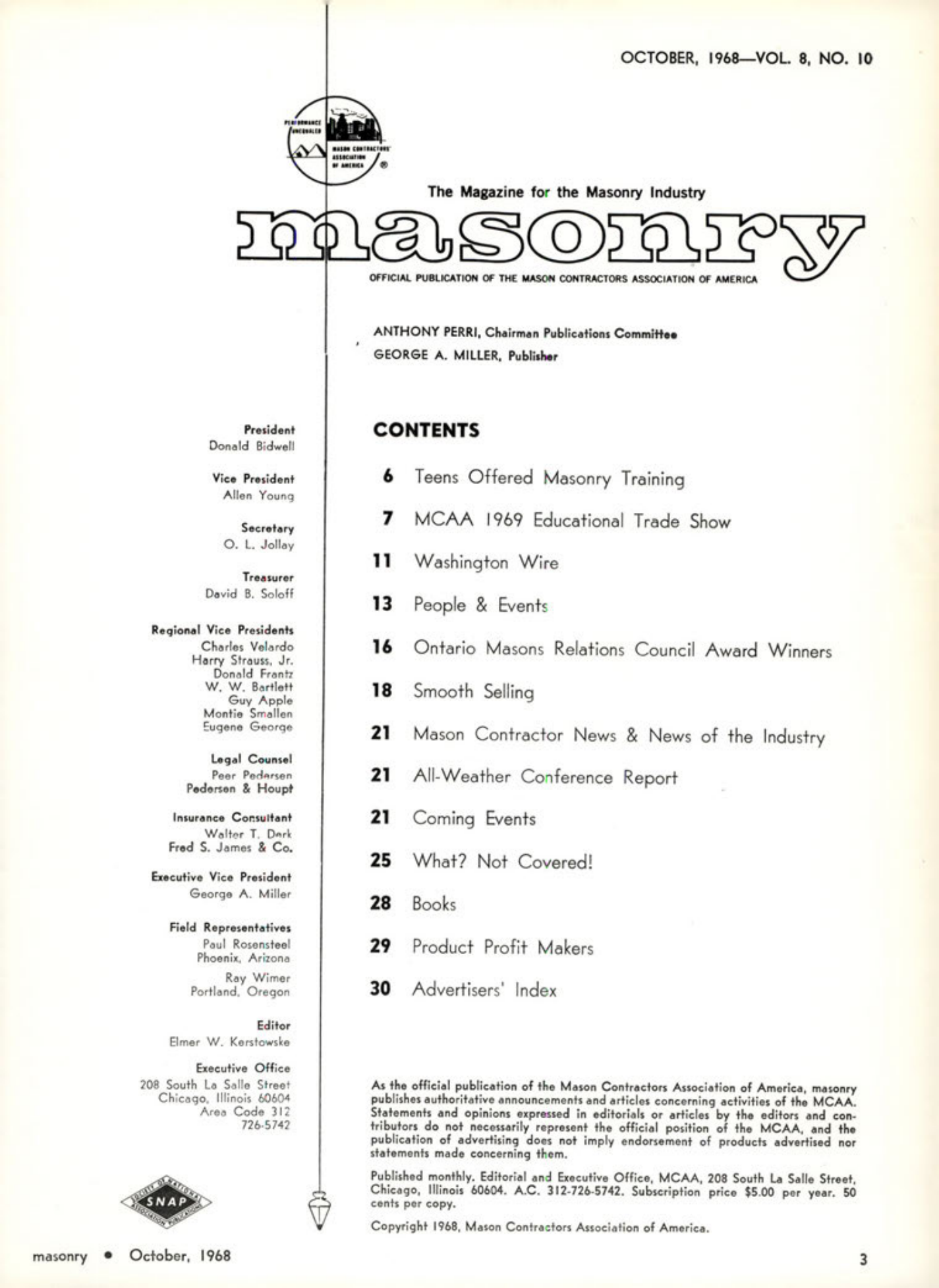 Masonry Magazine October 1968 Page. 3