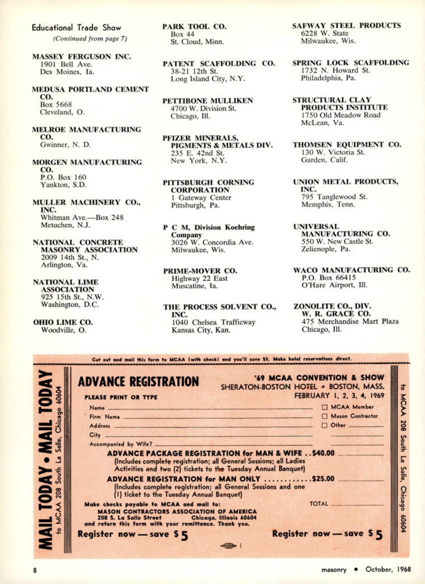 Masonry Magazine October 1968 Page. 8
