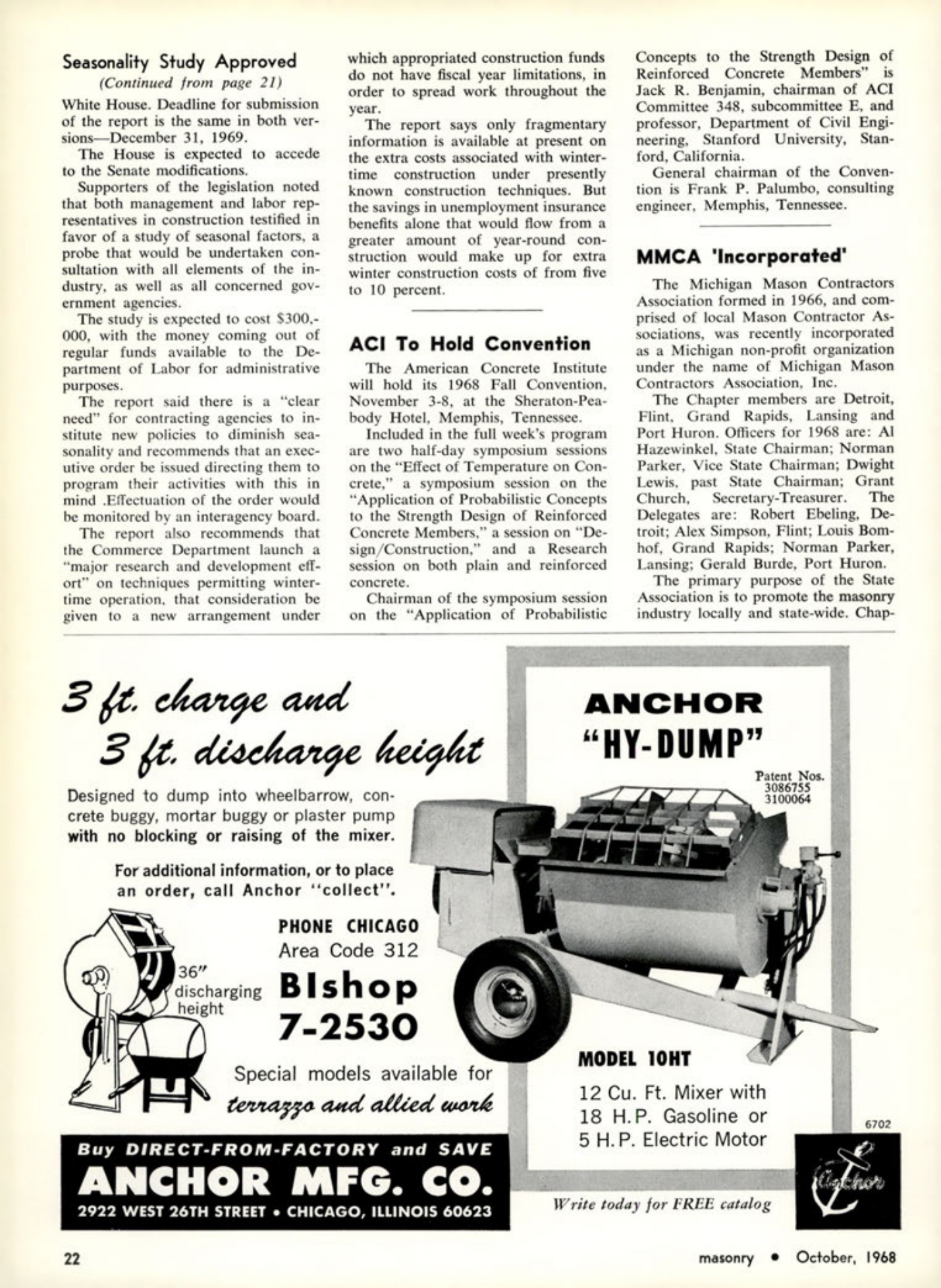 Masonry Magazine October 1968 Page. 22