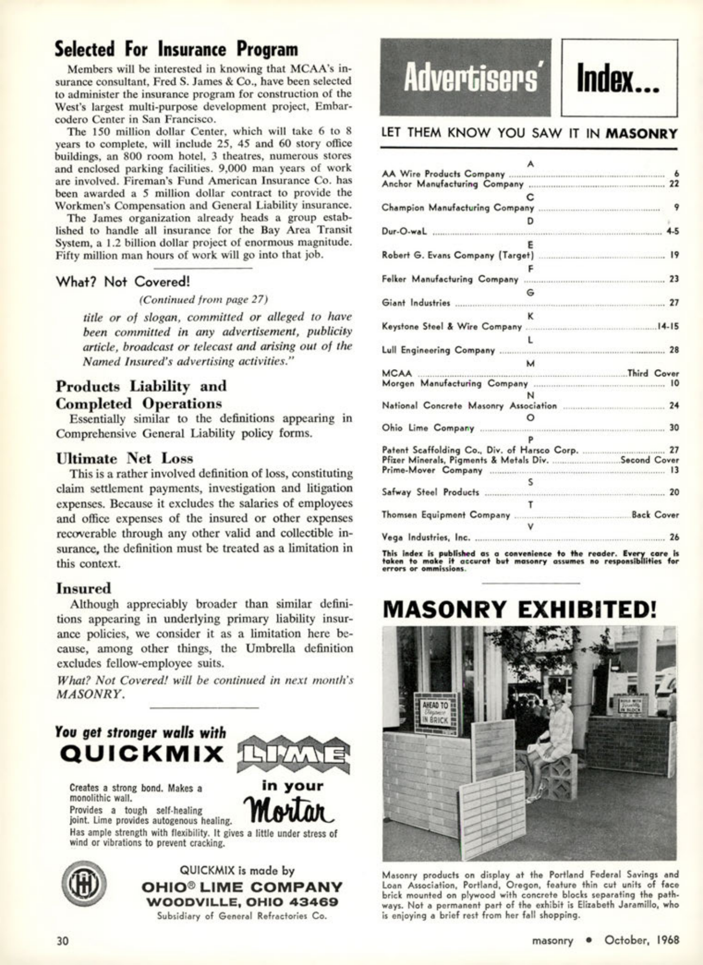 Masonry Magazine October 1968 Page. 30