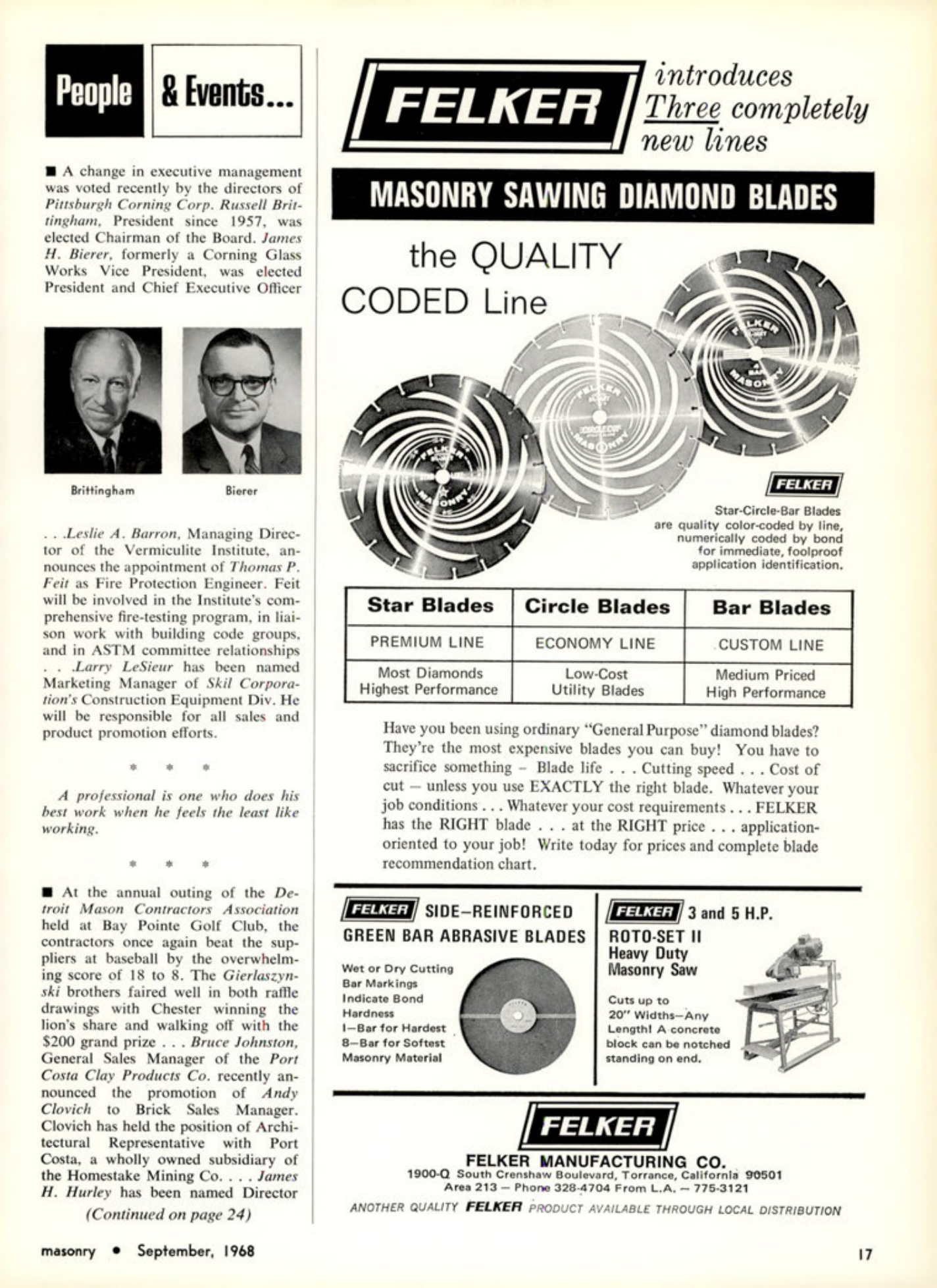 Masonry Magazine September 1968 Page. 17