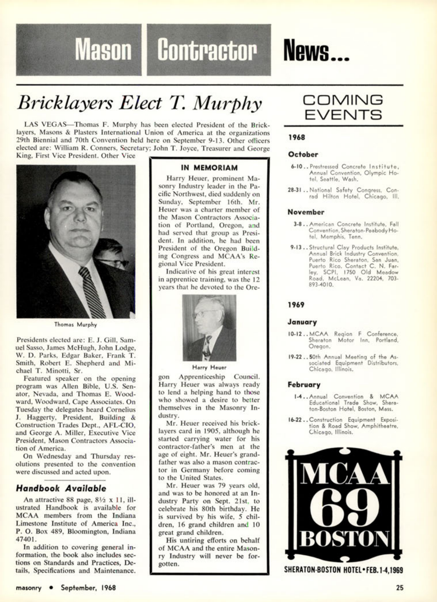 Masonry Magazine September 1968 Page. 25