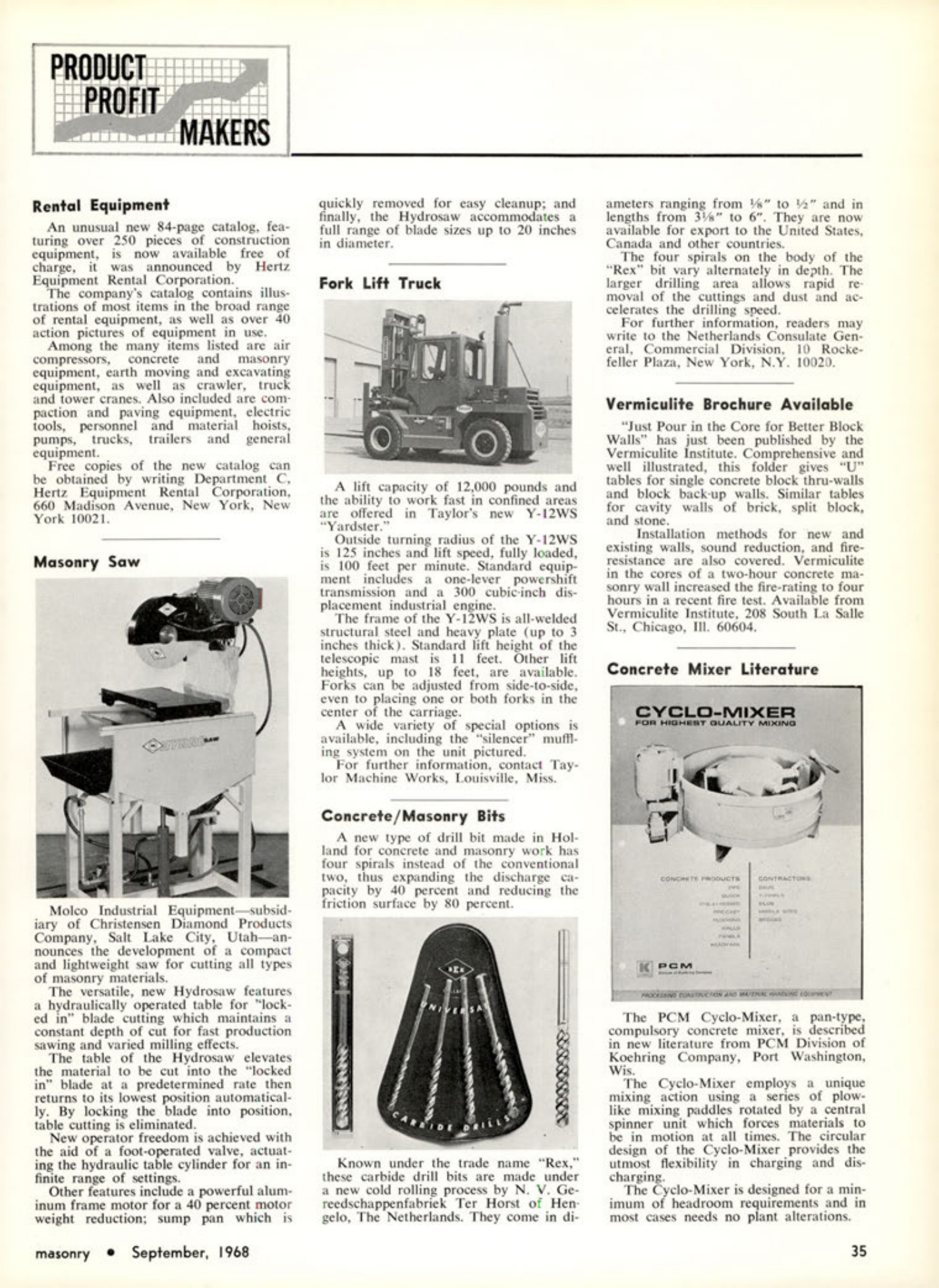 Masonry Magazine September 1968 Page. 35