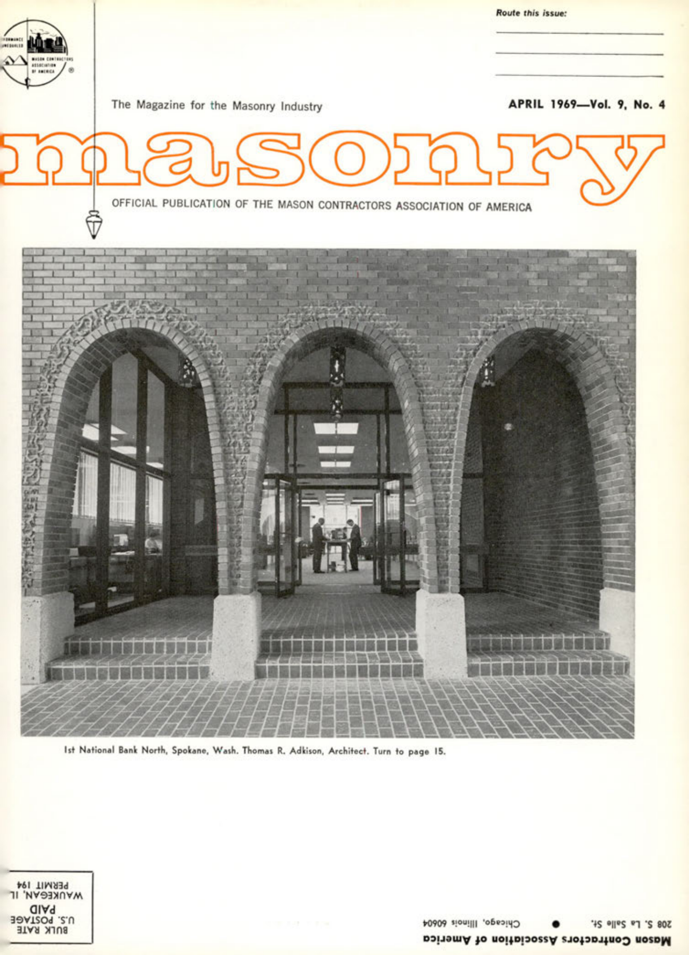 Masonry Magazine April 1969 Page. 1