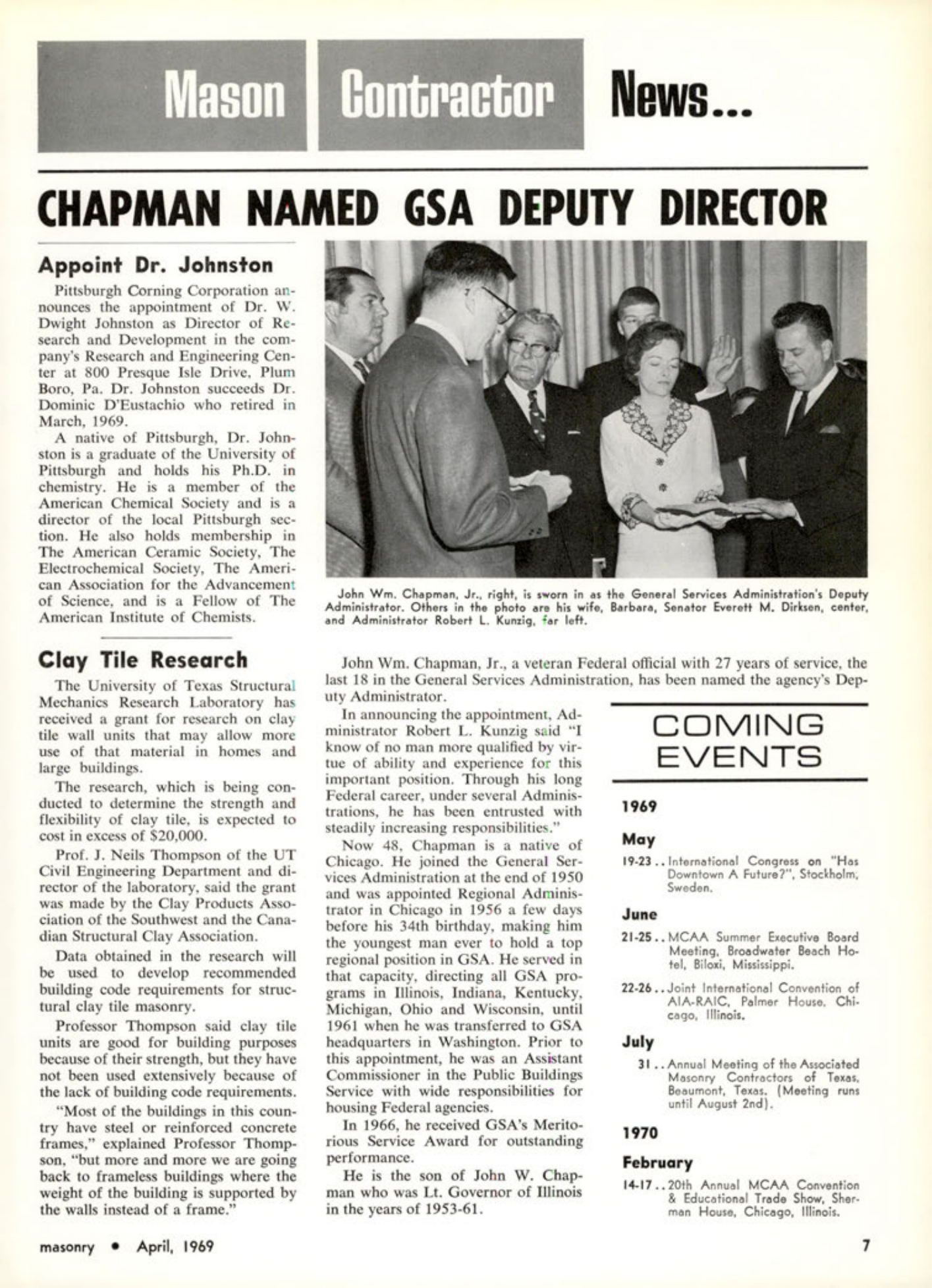 Masonry Magazine April 1969 Page. 7