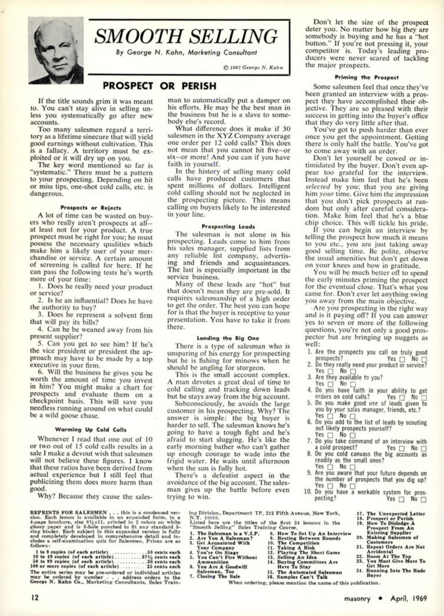Masonry Magazine April 1969 Page. 12