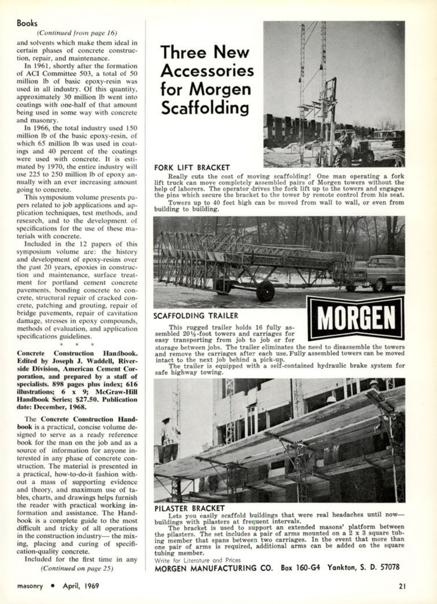 Masonry Magazine April 1969 Page. 21