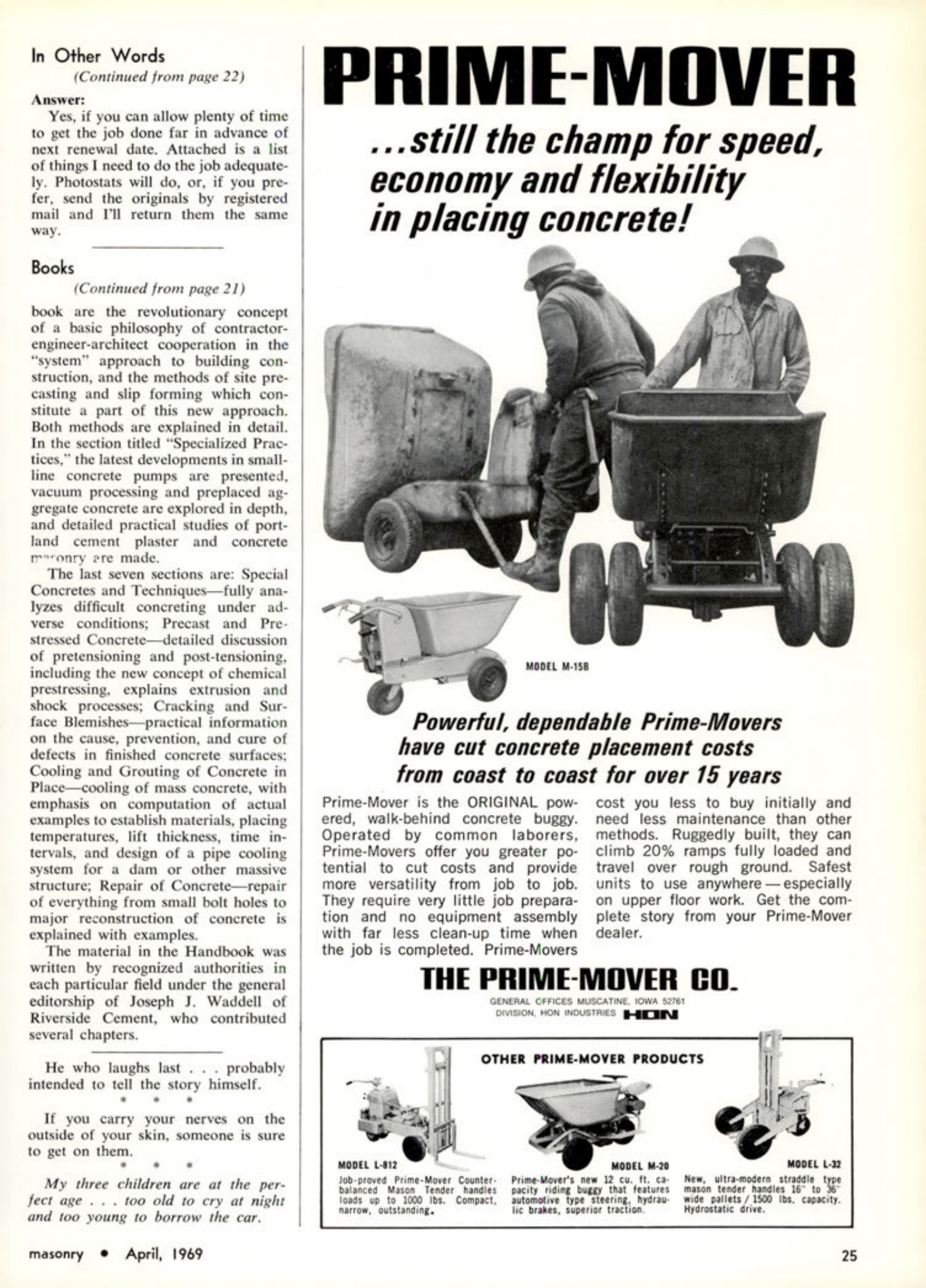 Masonry Magazine April 1969 Page. 25