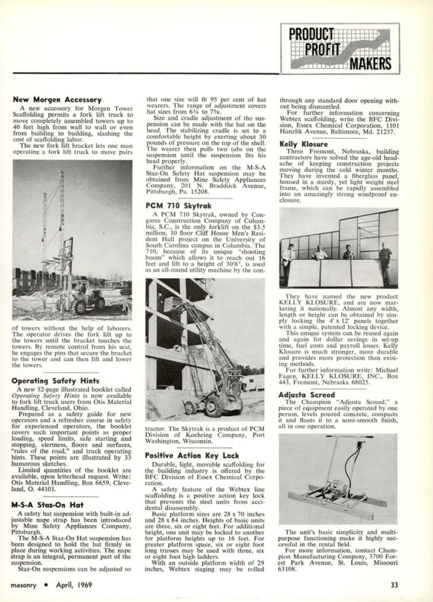 Masonry Magazine April 1969 Page. 33