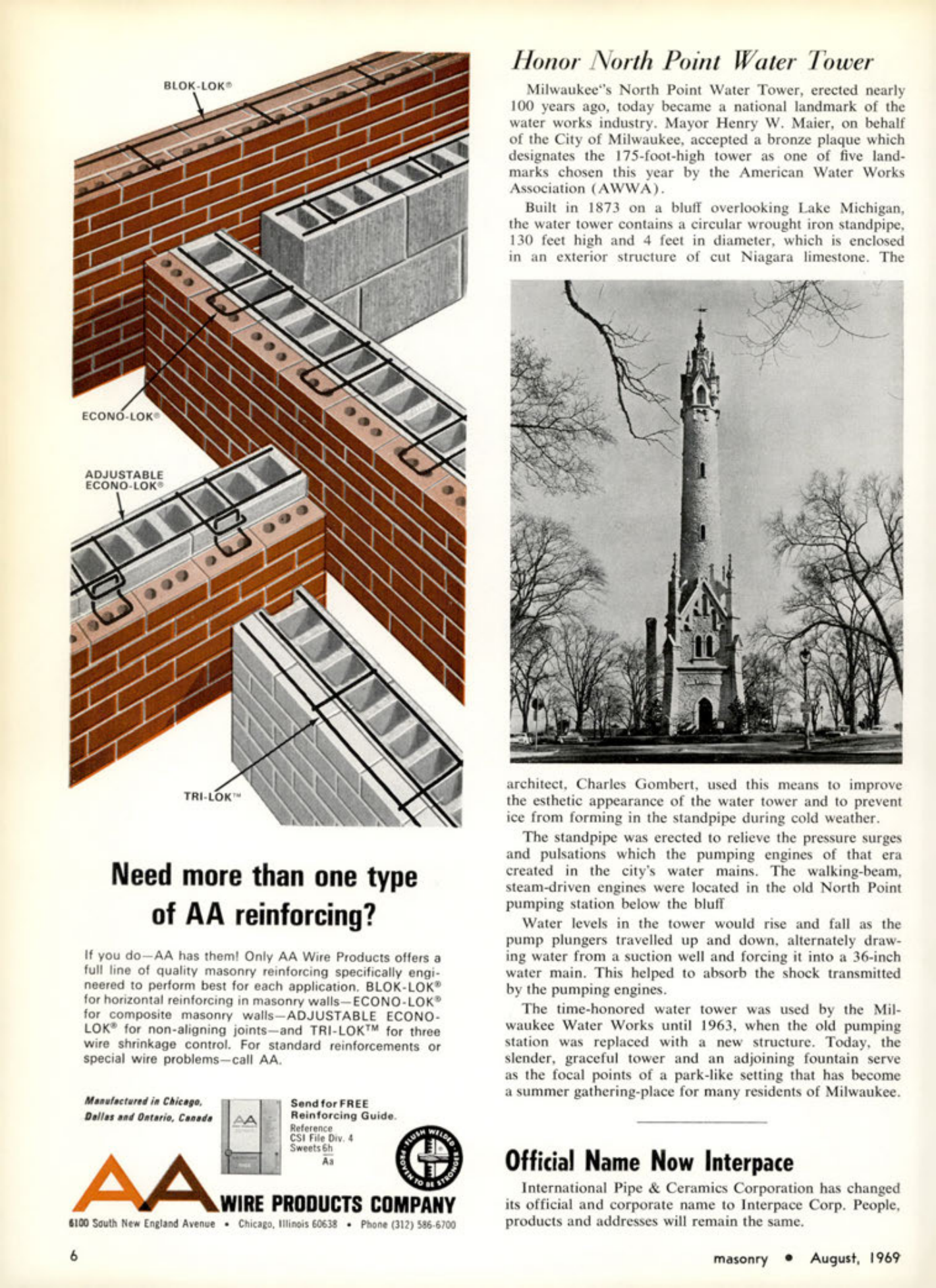 Masonry Magazine August 1969 Page. 6