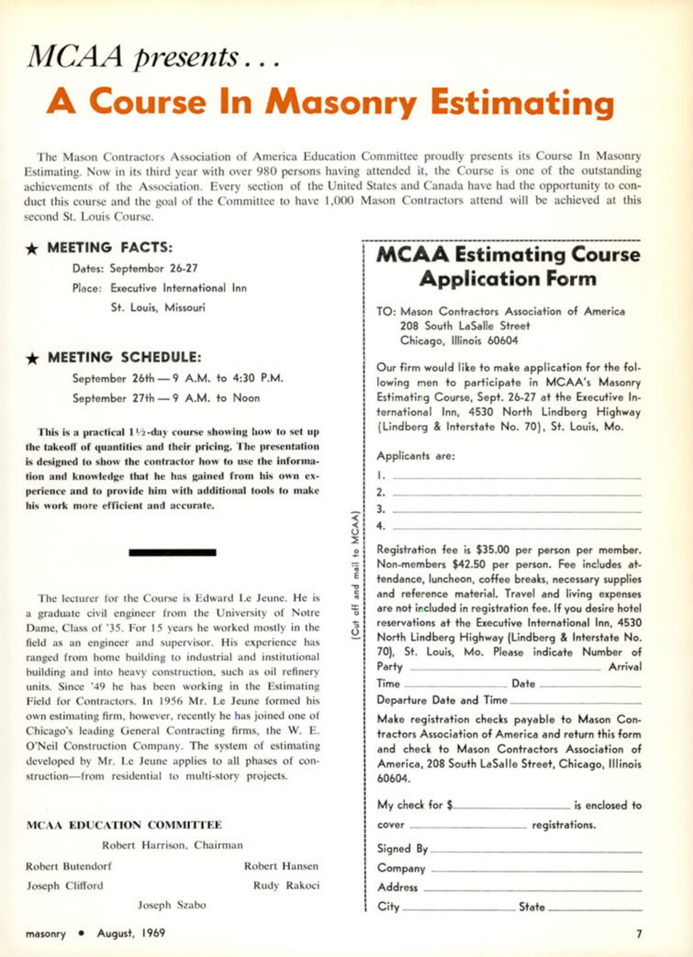 Masonry Magazine August 1969 Page. 7