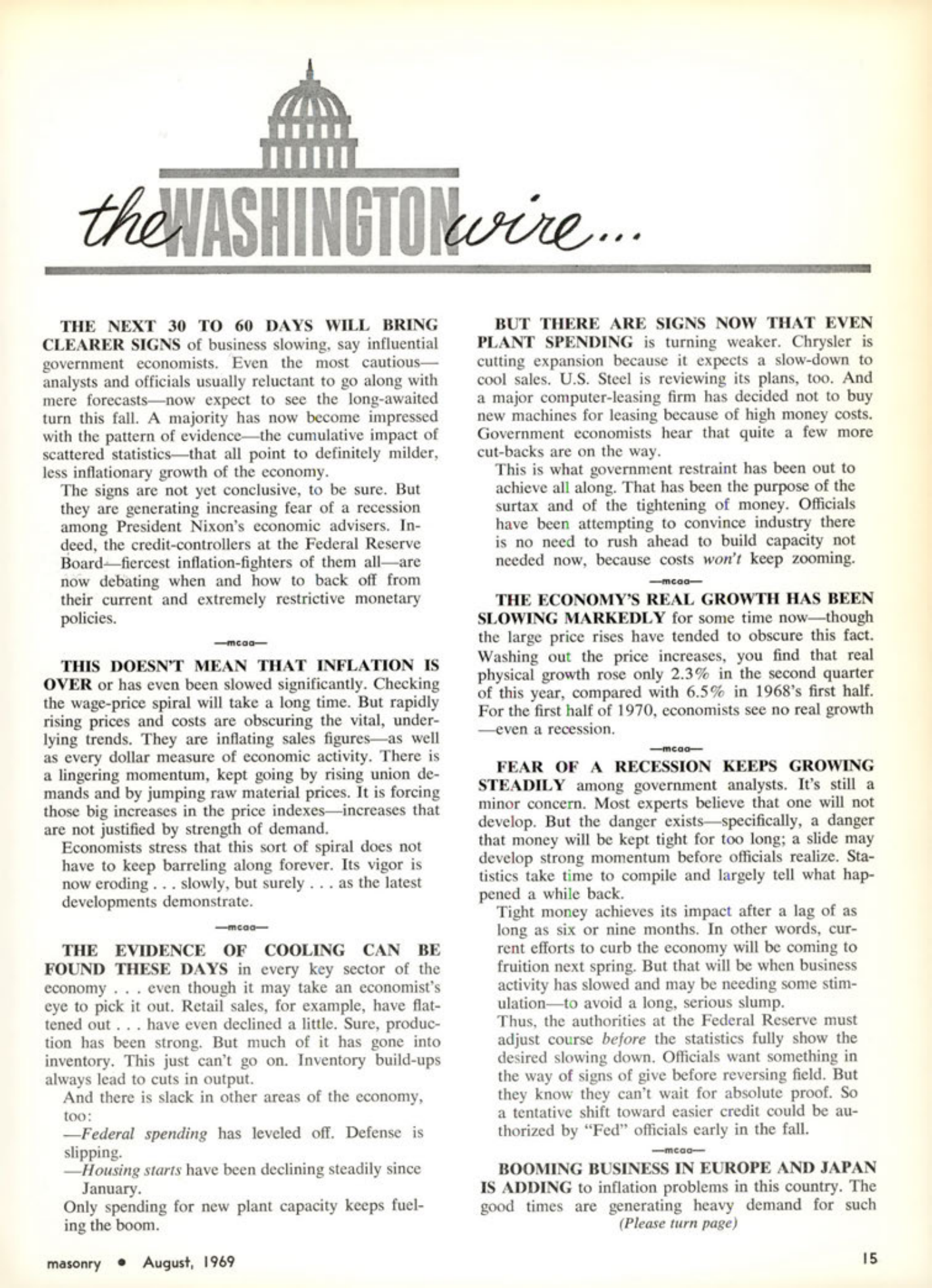 Masonry Magazine August 1969 Page. 15