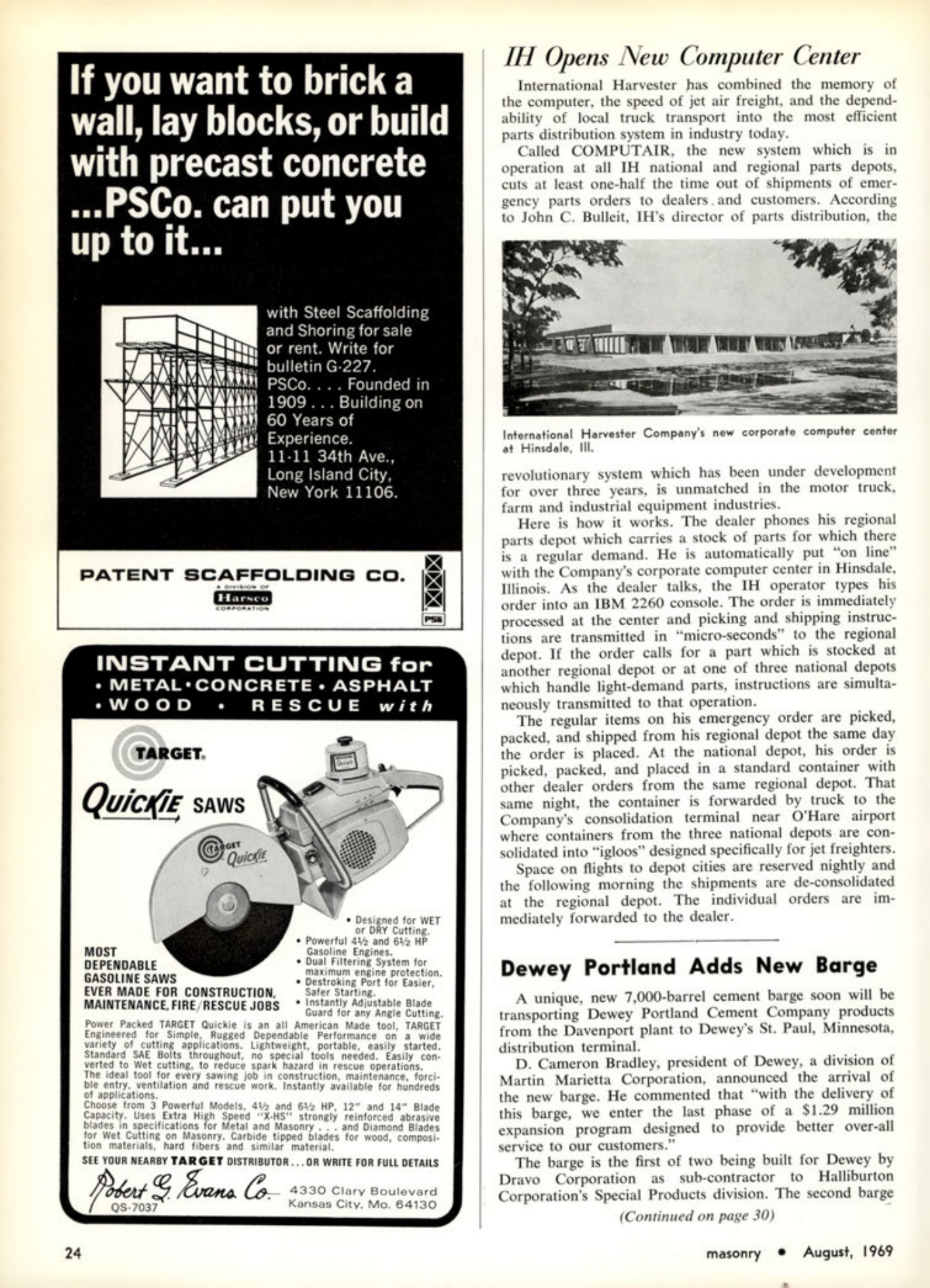 Masonry Magazine August 1969 Page. 24