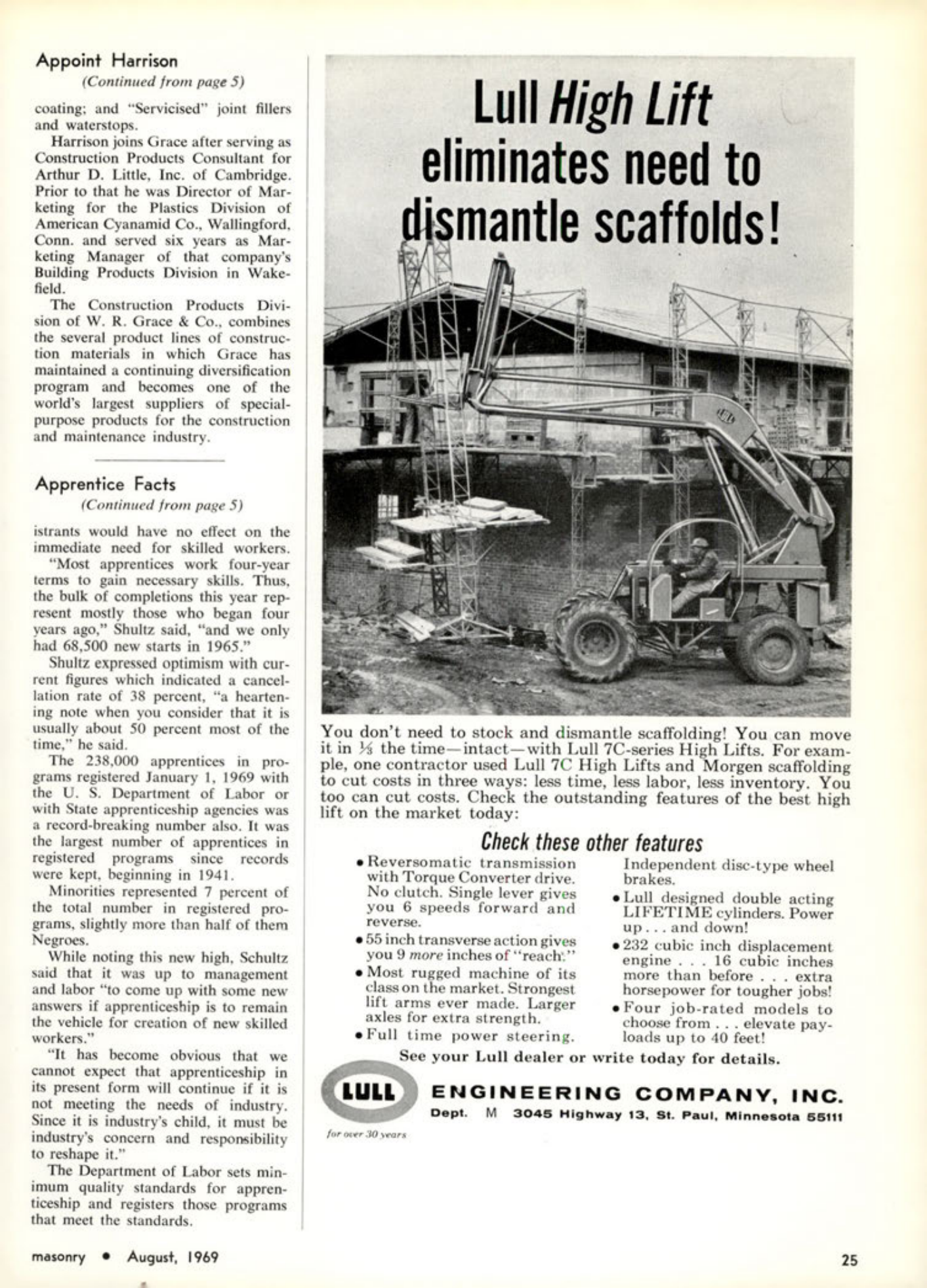 Masonry Magazine August 1969 Page. 25