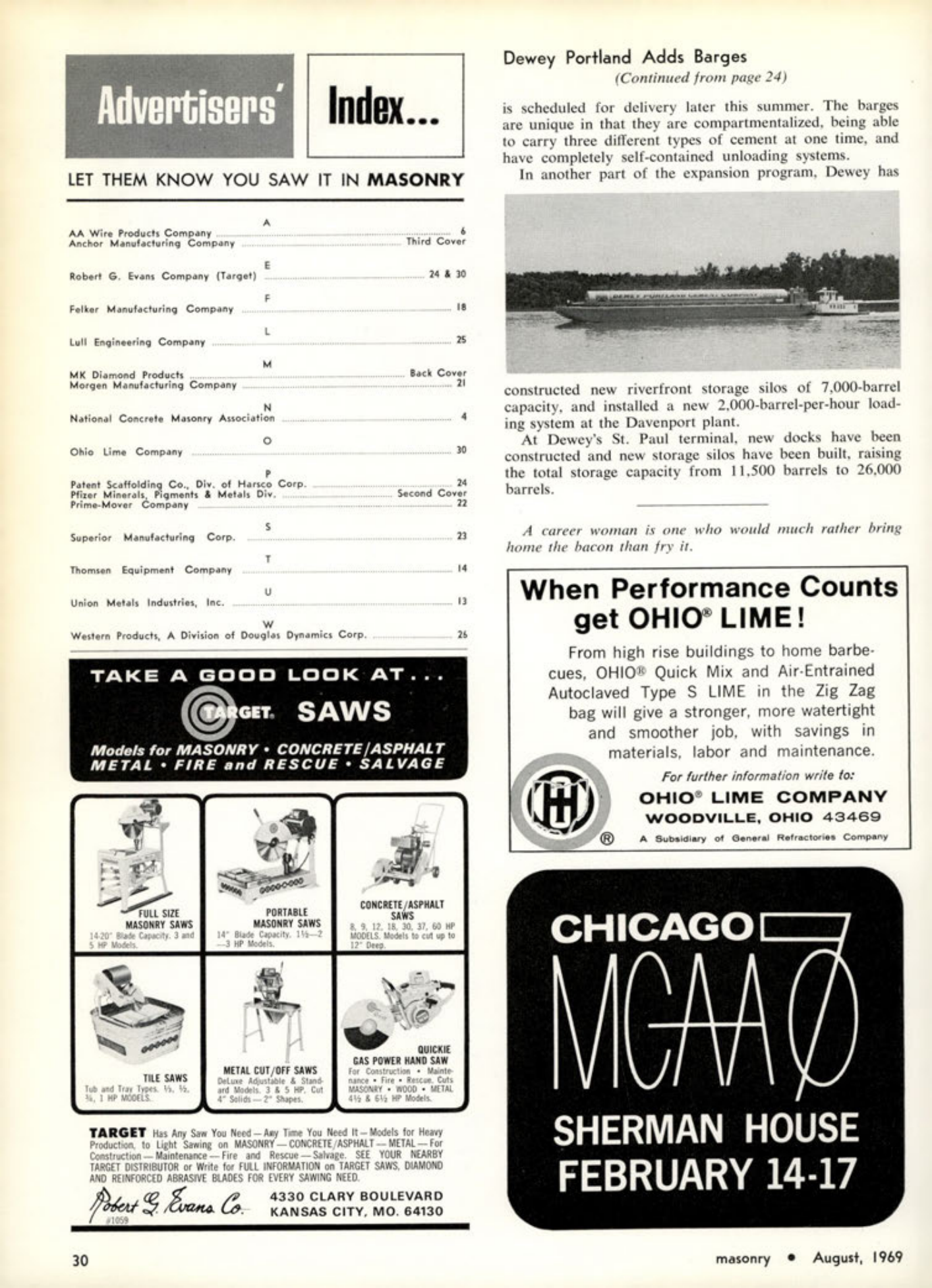 Masonry Magazine August 1969 Page. 30