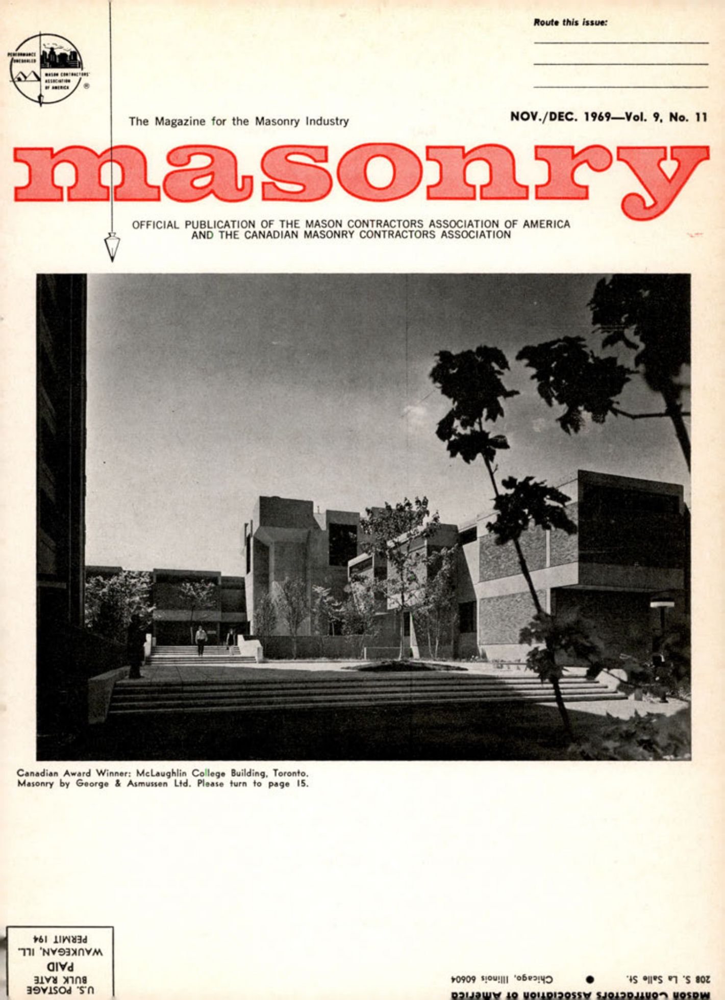 Masonry Magazine December 1969 Page. 1