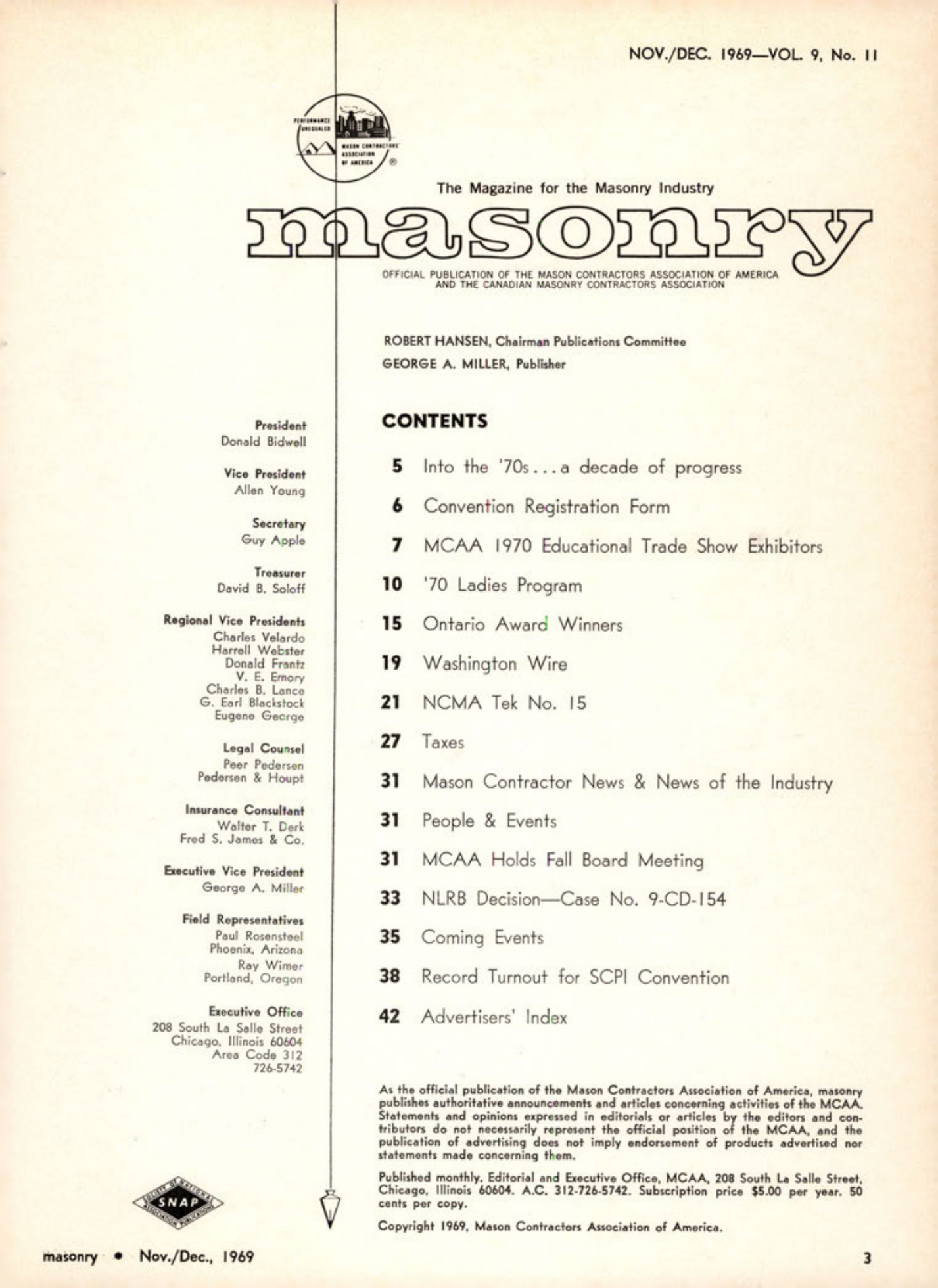 Masonry Magazine December 1969 Page. 3