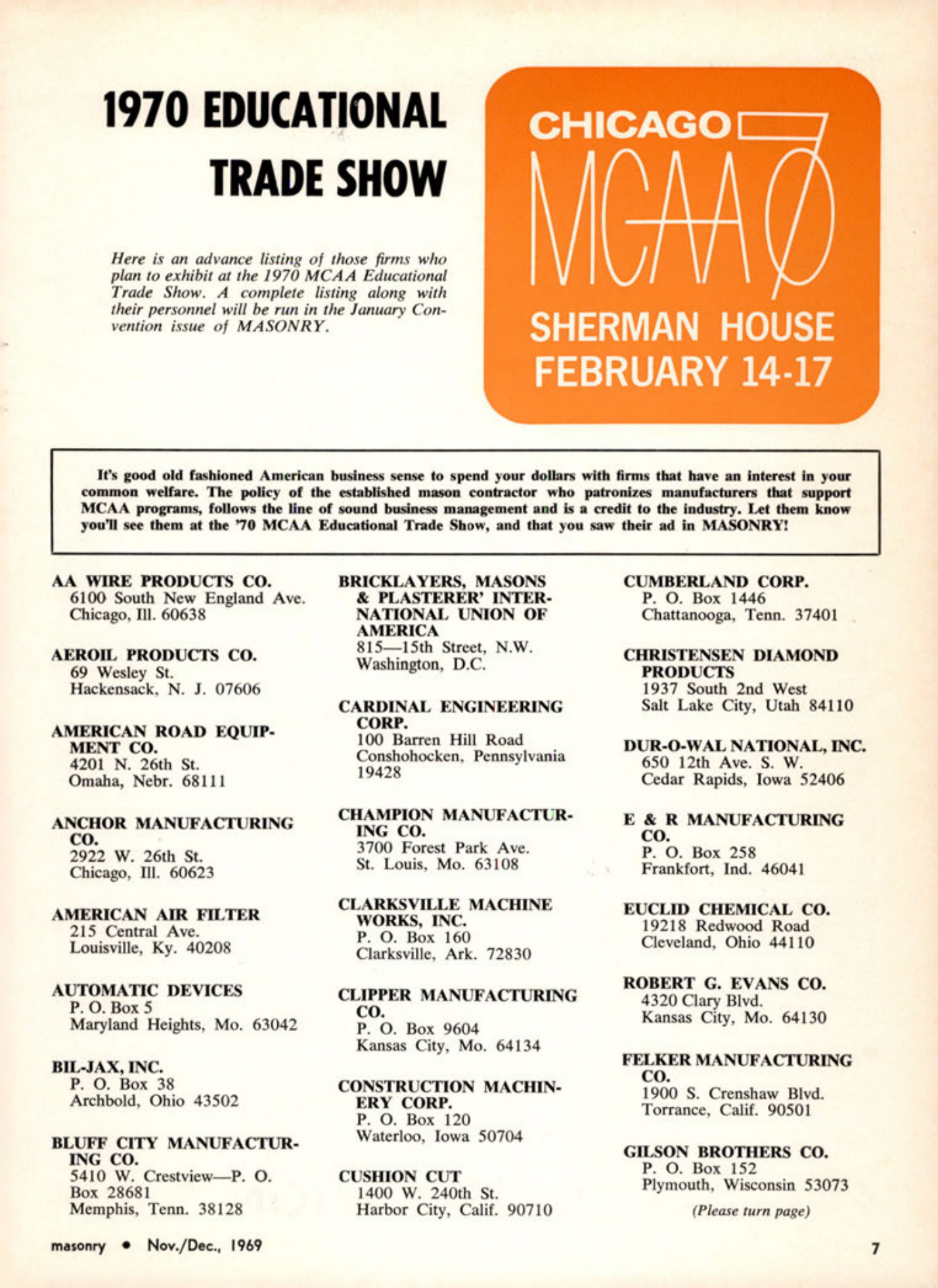 Masonry Magazine December 1969 Page. 7