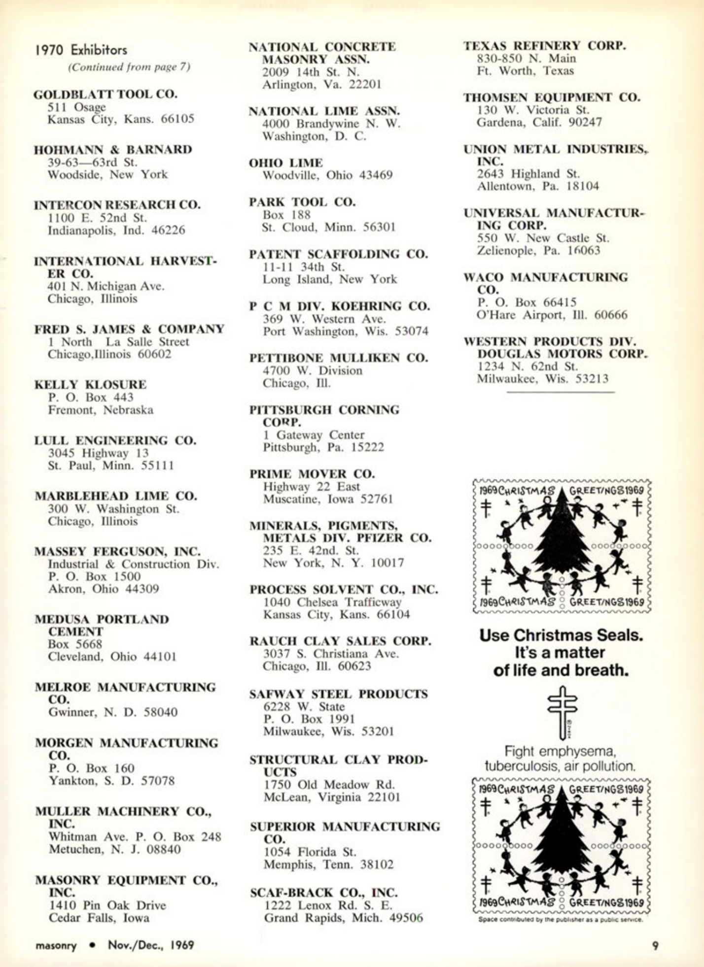 Masonry Magazine December 1969 Page. 9