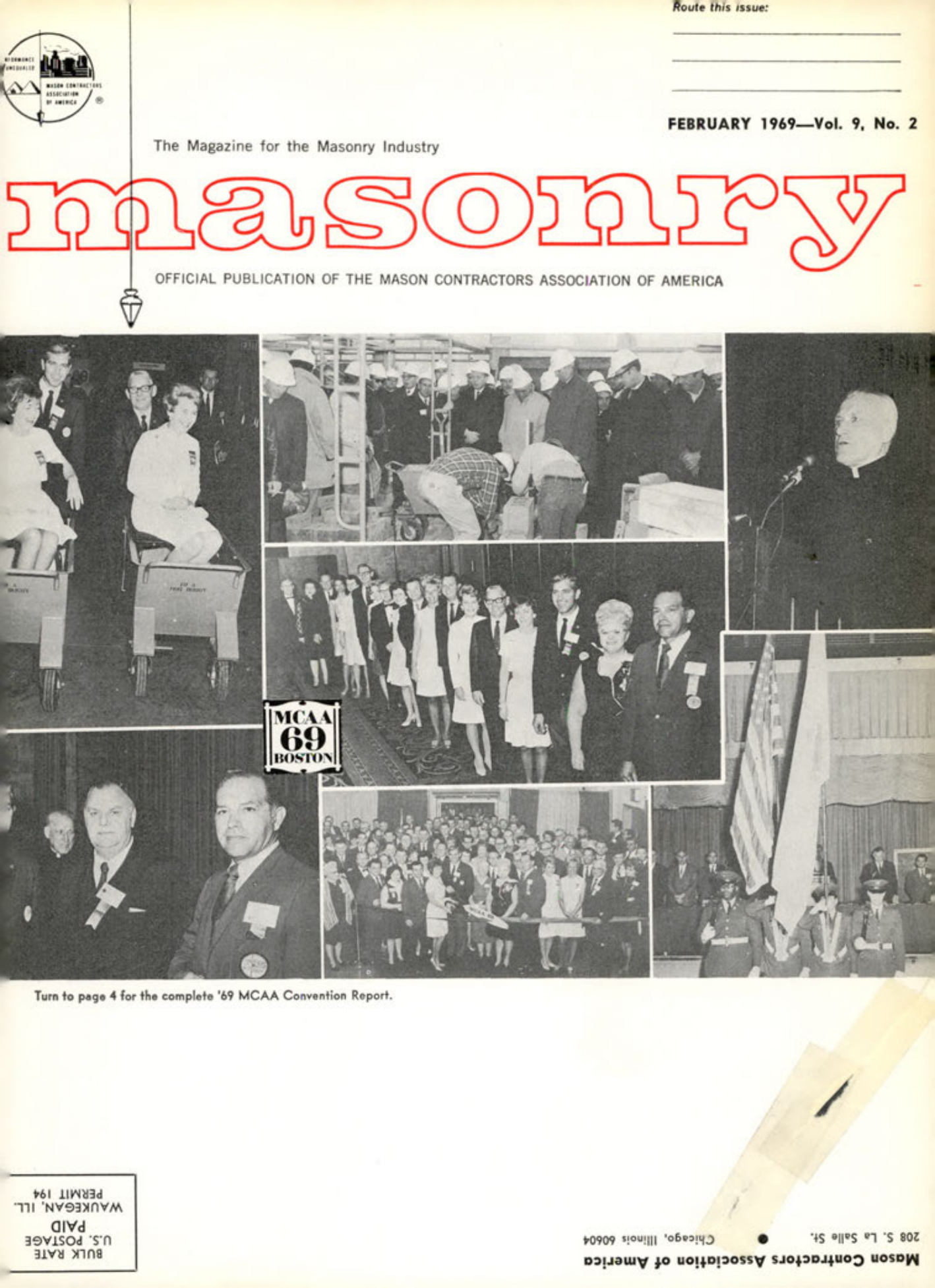 Masonry Magazine February 1969 Page. 1
