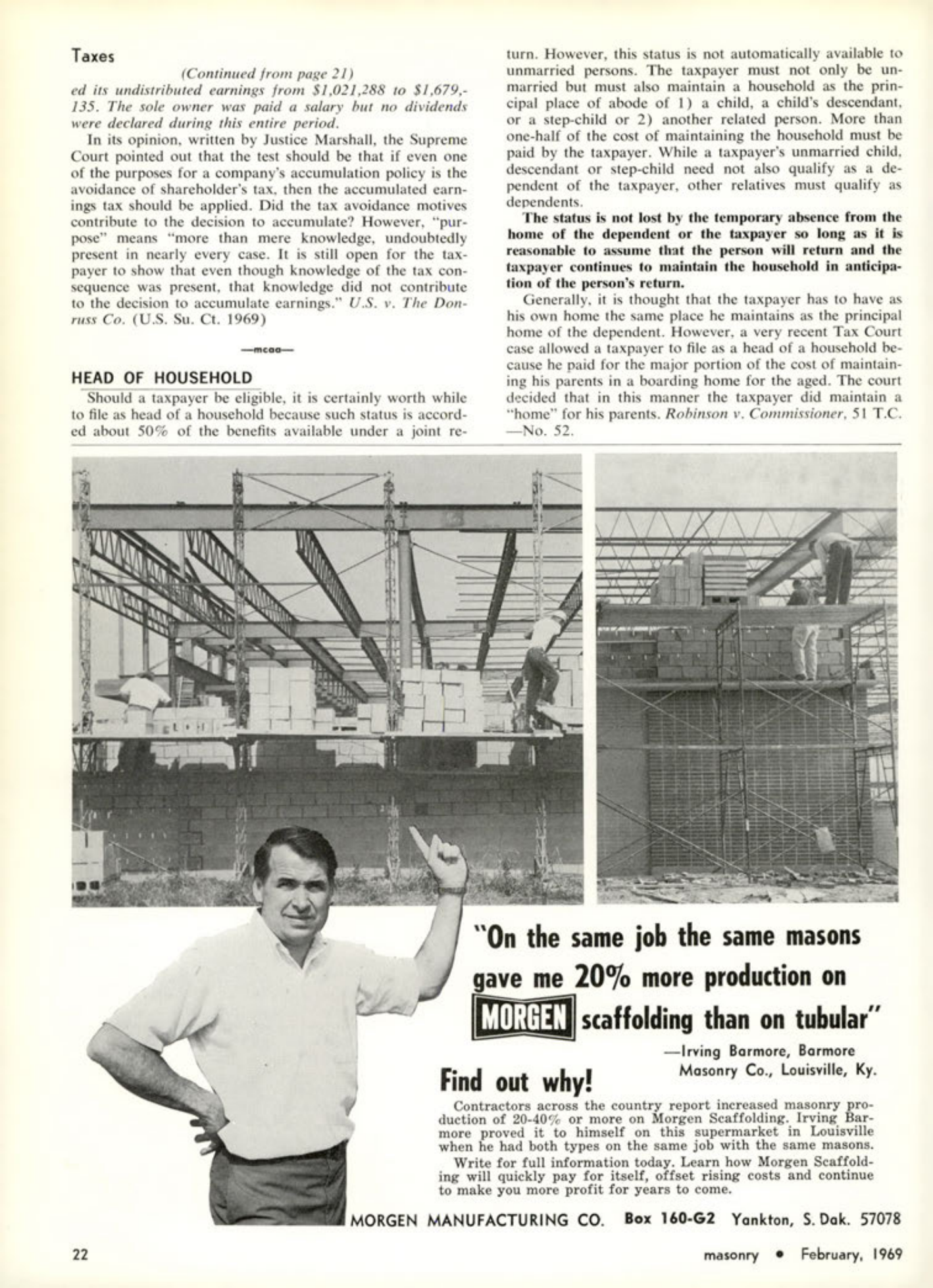 Masonry Magazine February 1969 Page. 22